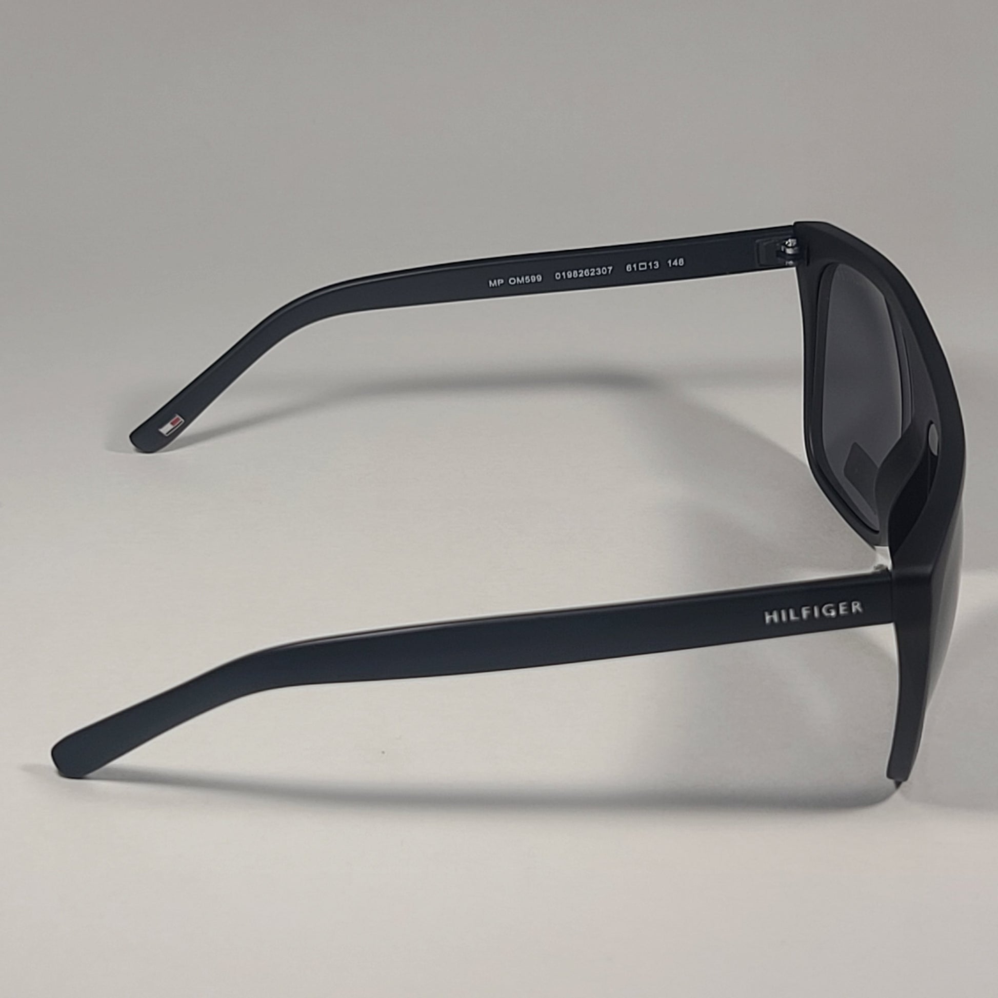 Tommy Hilfiger Mickey Square Sunglasses Matte Black Frame Gray Lens MICKEY MP OM599 - Sunglasses