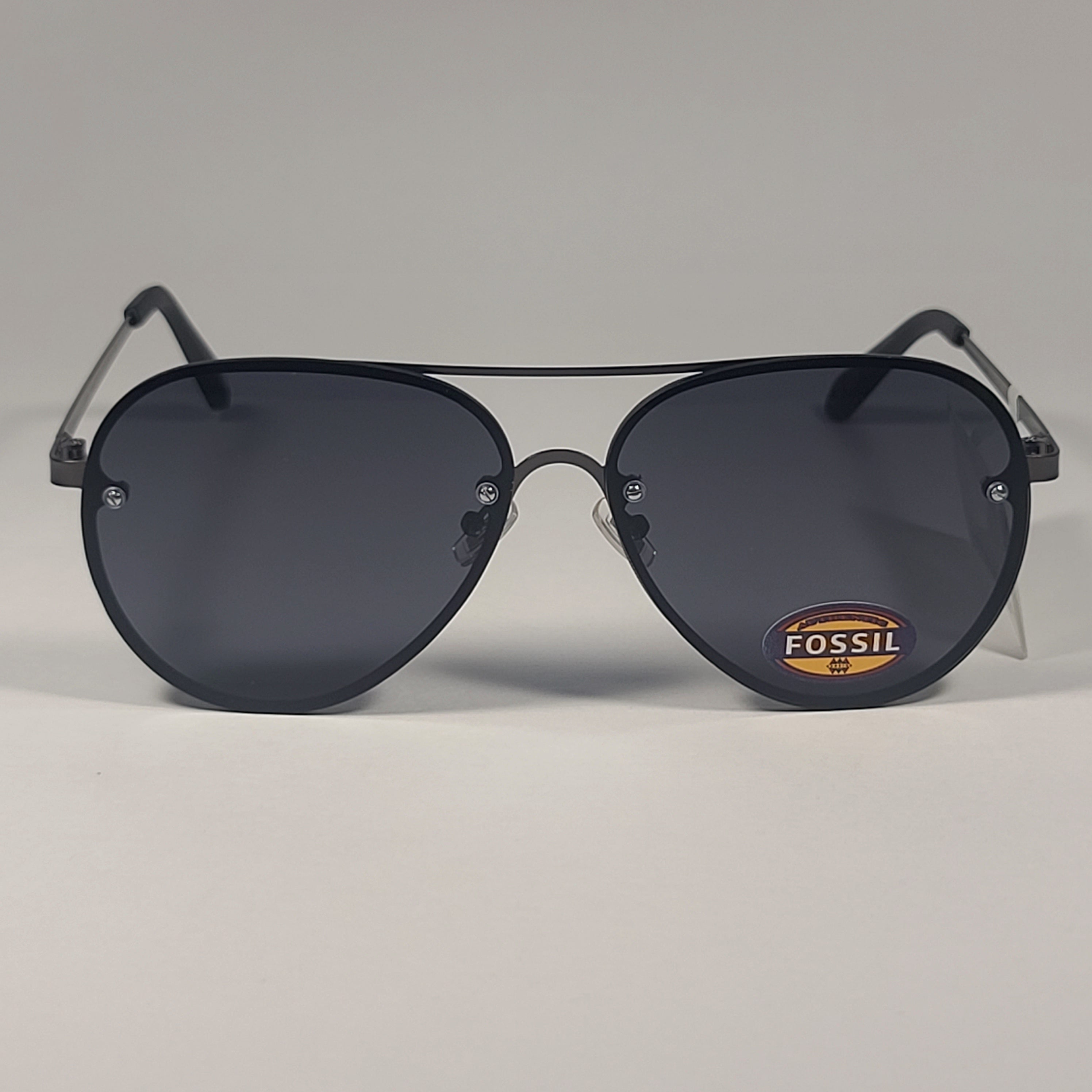 Fossil men's matte black metal navigator sunglasses 3013s 0003 y7 cheap