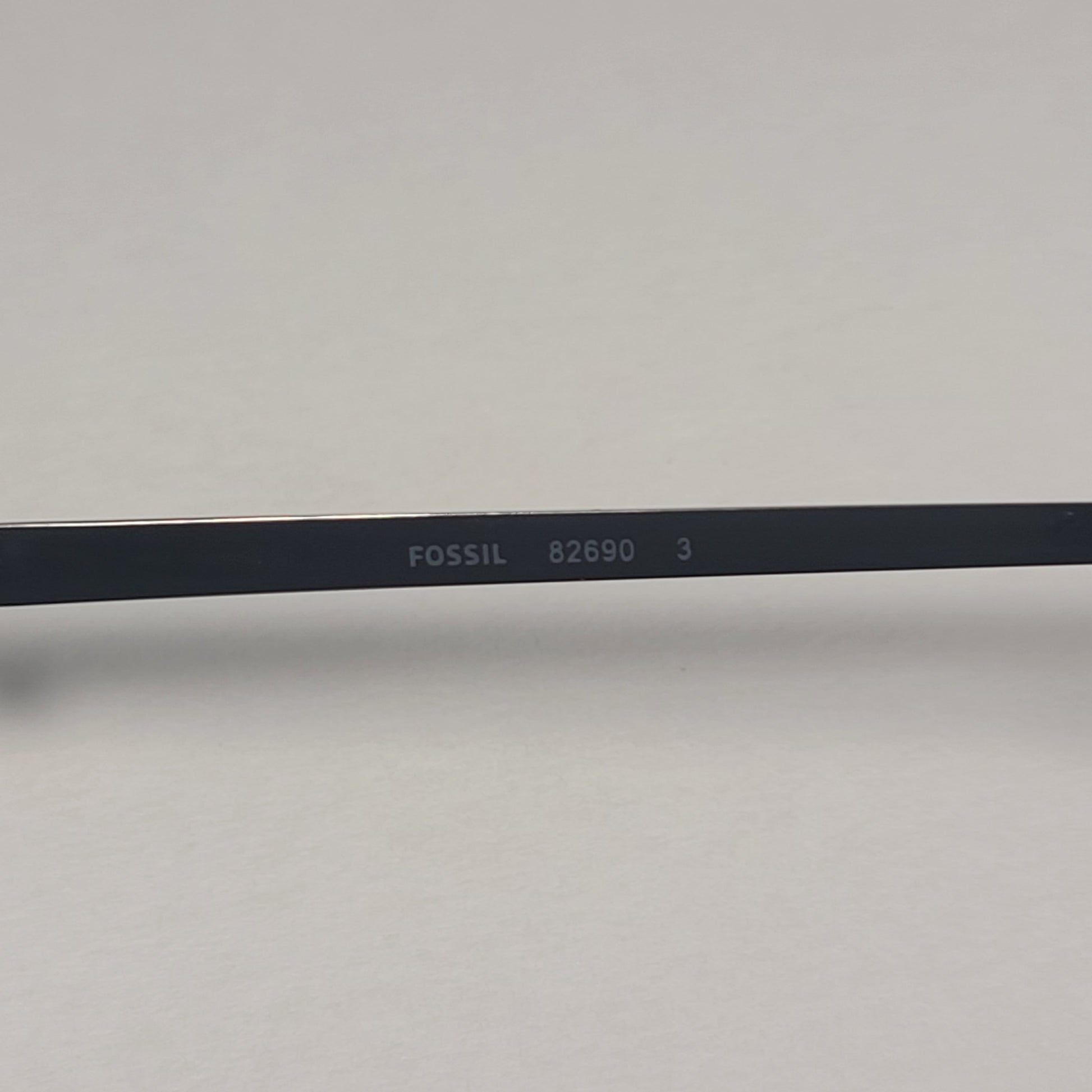 Fossil FW217 Rimless Aviator Sunglasses Matte Black Gunmetal Frame Gray Lens - Sunglasses