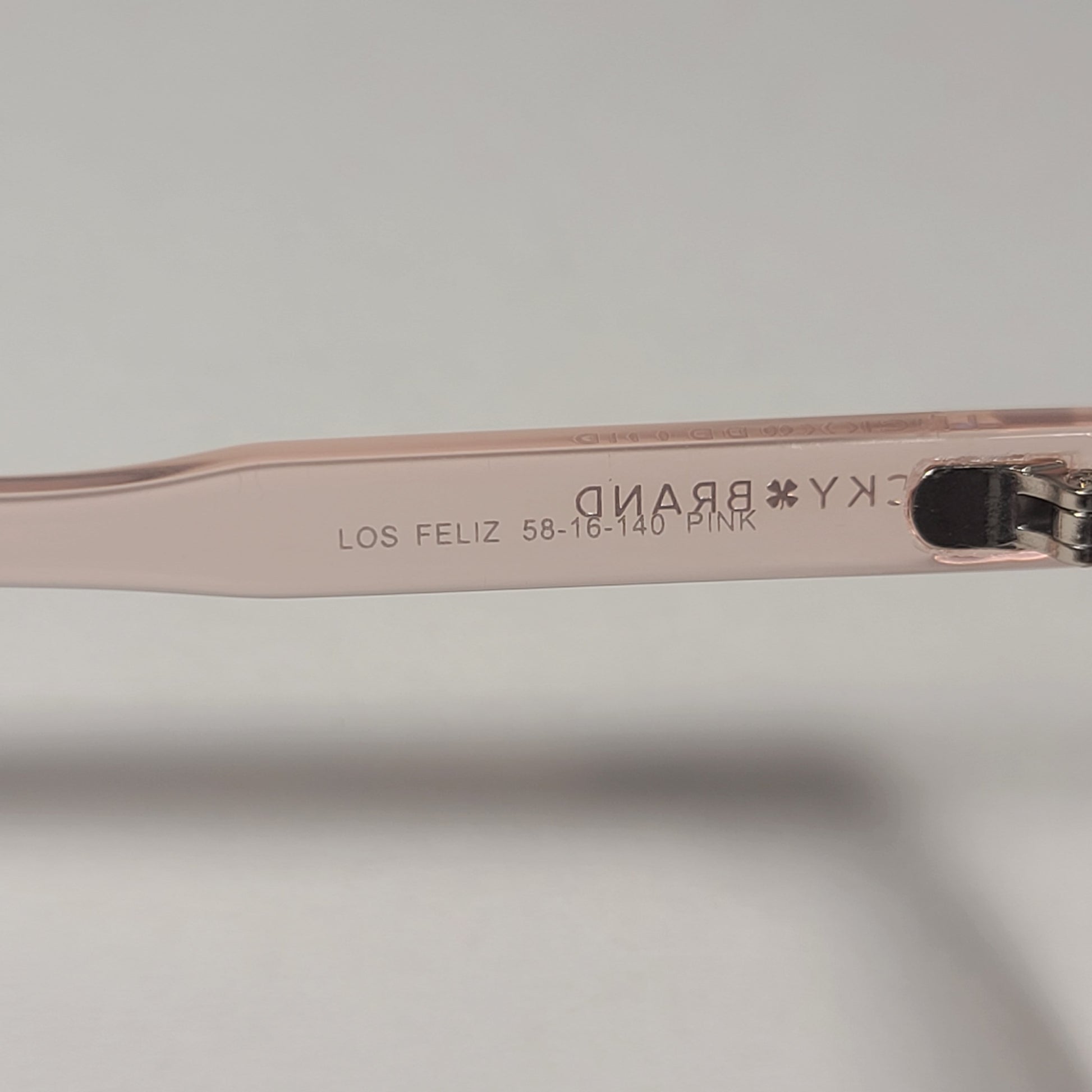 Lucky Brand Los Feliz Cat Eye Sunglasses Pink Crystal Frame Brown Gradient Lens - Sunglasses