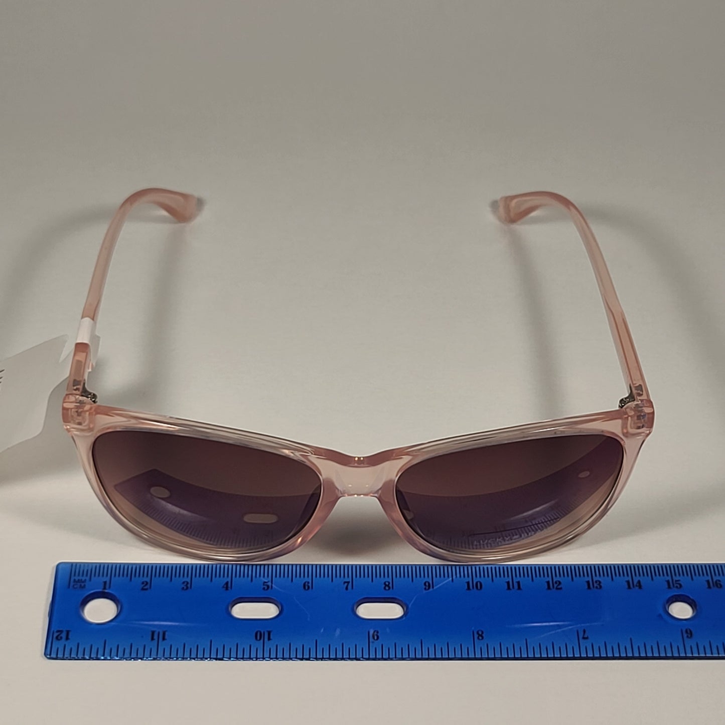 Lucky Brand Los Feliz Cat Eye Sunglasses Pink Crystal Frame Brown Gradient Lens - Sunglasses