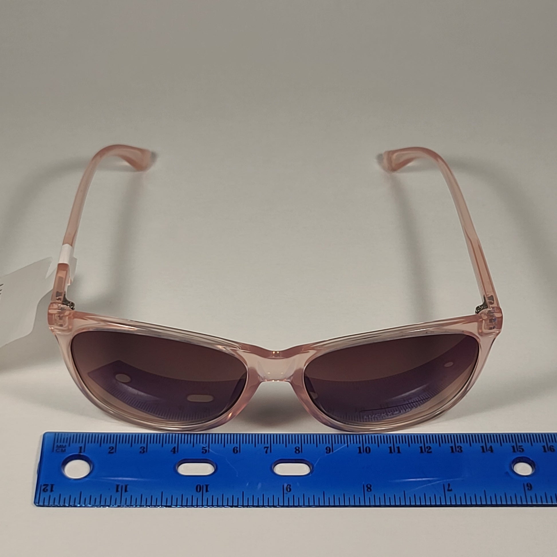 Lucky Brand Los Feliz Cat Eye Sunglasses Pink Crystal Frame Brown Gradient Lens - Sunglasses