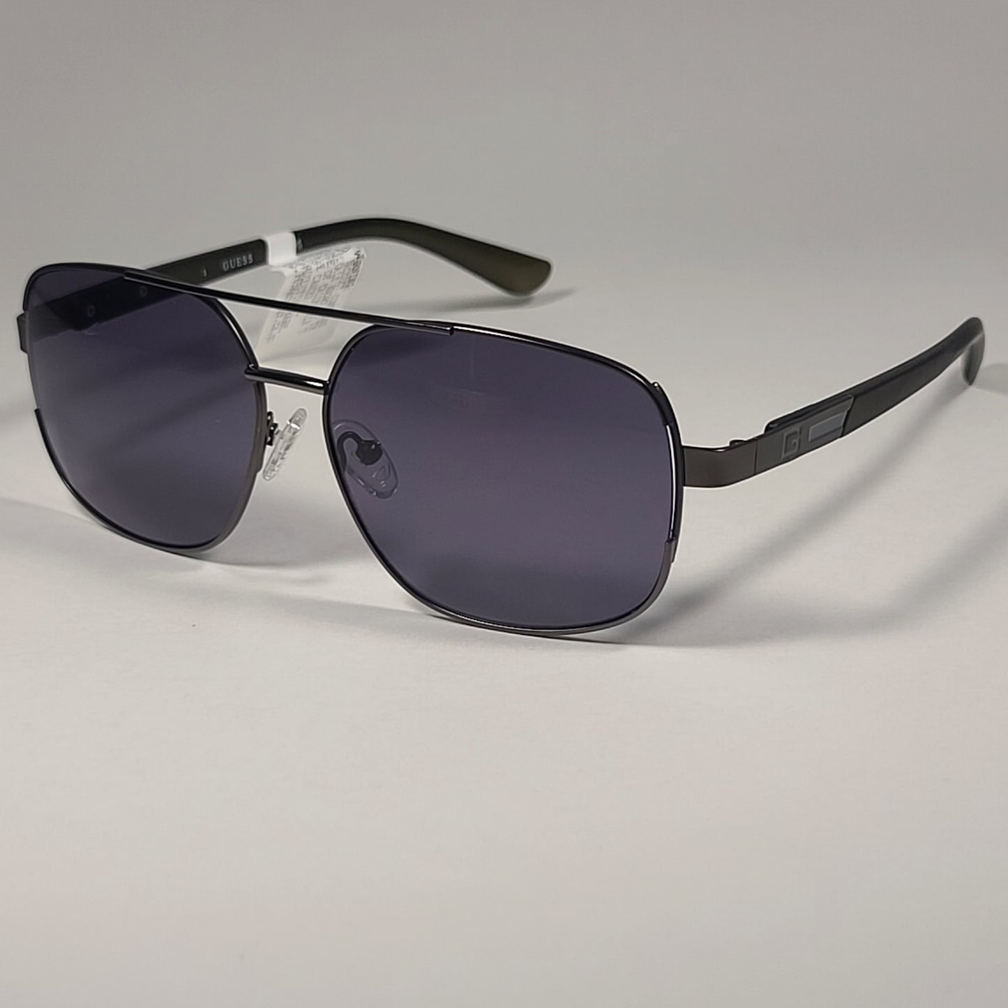 Guess Navigator Sunglasses Gunmetal Matte Black Frame Gray Lens GF0227 08A - Sunglasses