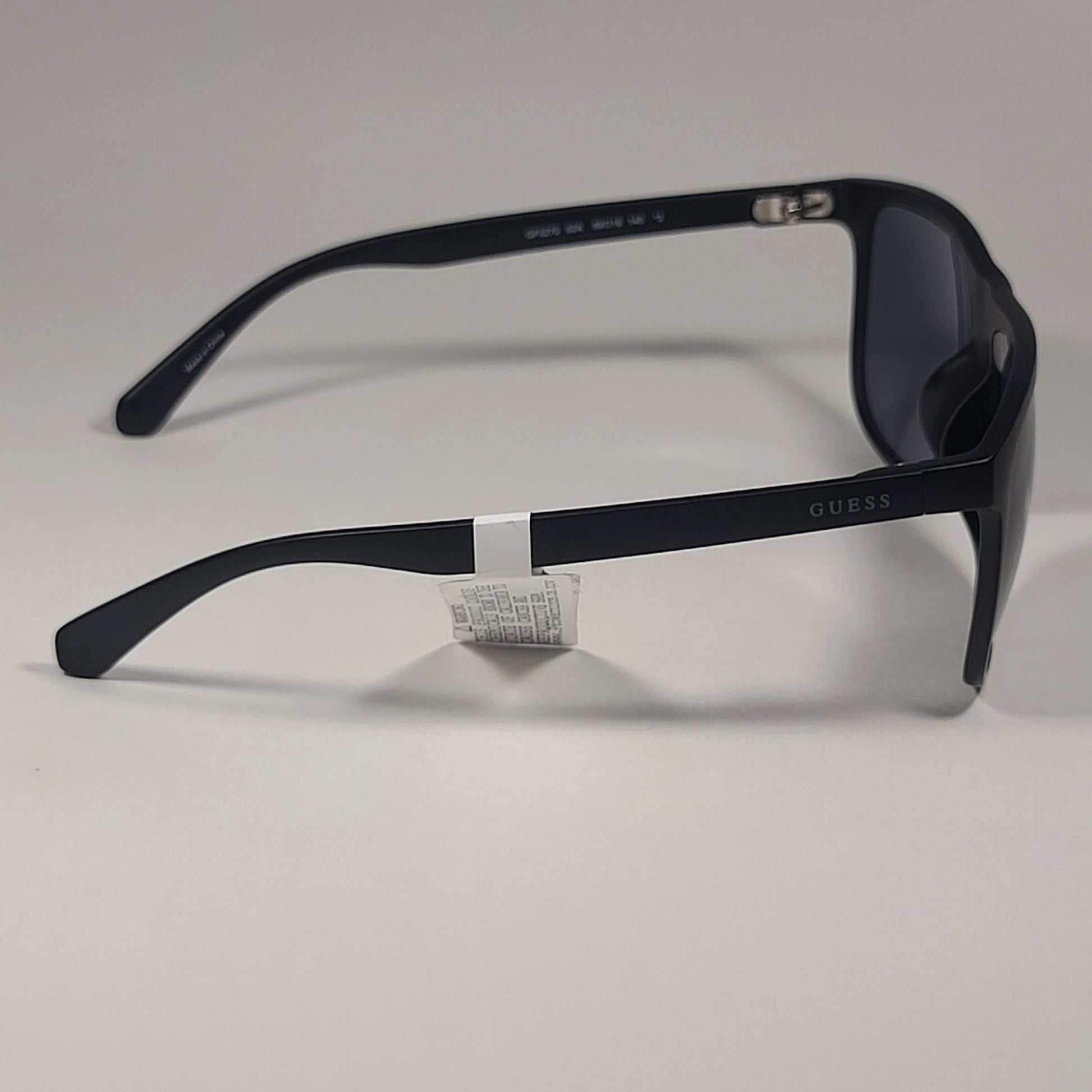 Guess Square Sunglasses Matte Black Frame Gray Tinted Lens GF0270 02A - Sunglasses