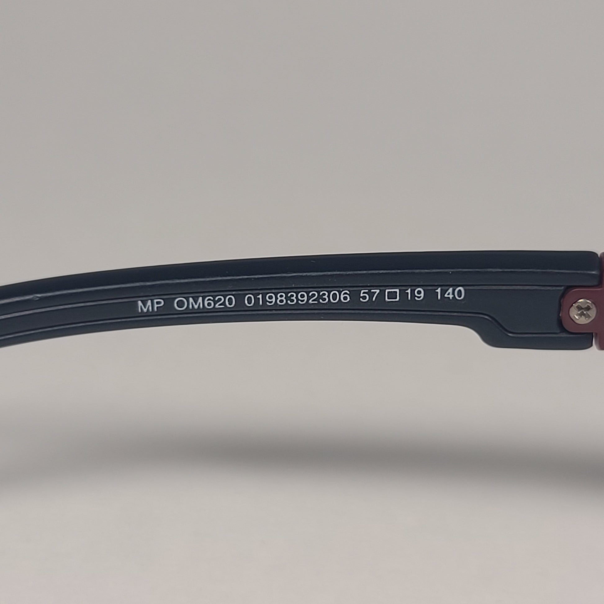 Tommy Hilfiger MP OM620 Rectangular Sunglasses Matte Black Burgundy Frame / Gray Lens - Sunglasses