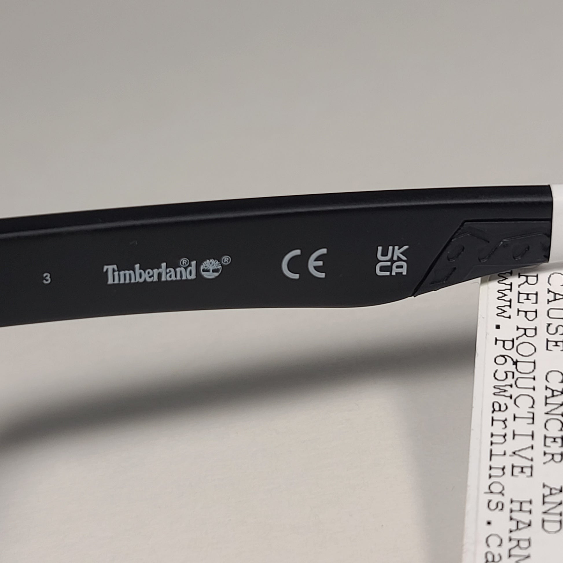 Timberland TB7218 02C Rectangular Sunglasses Matte Black Frame Gray Tinted Lens - Sunglasses