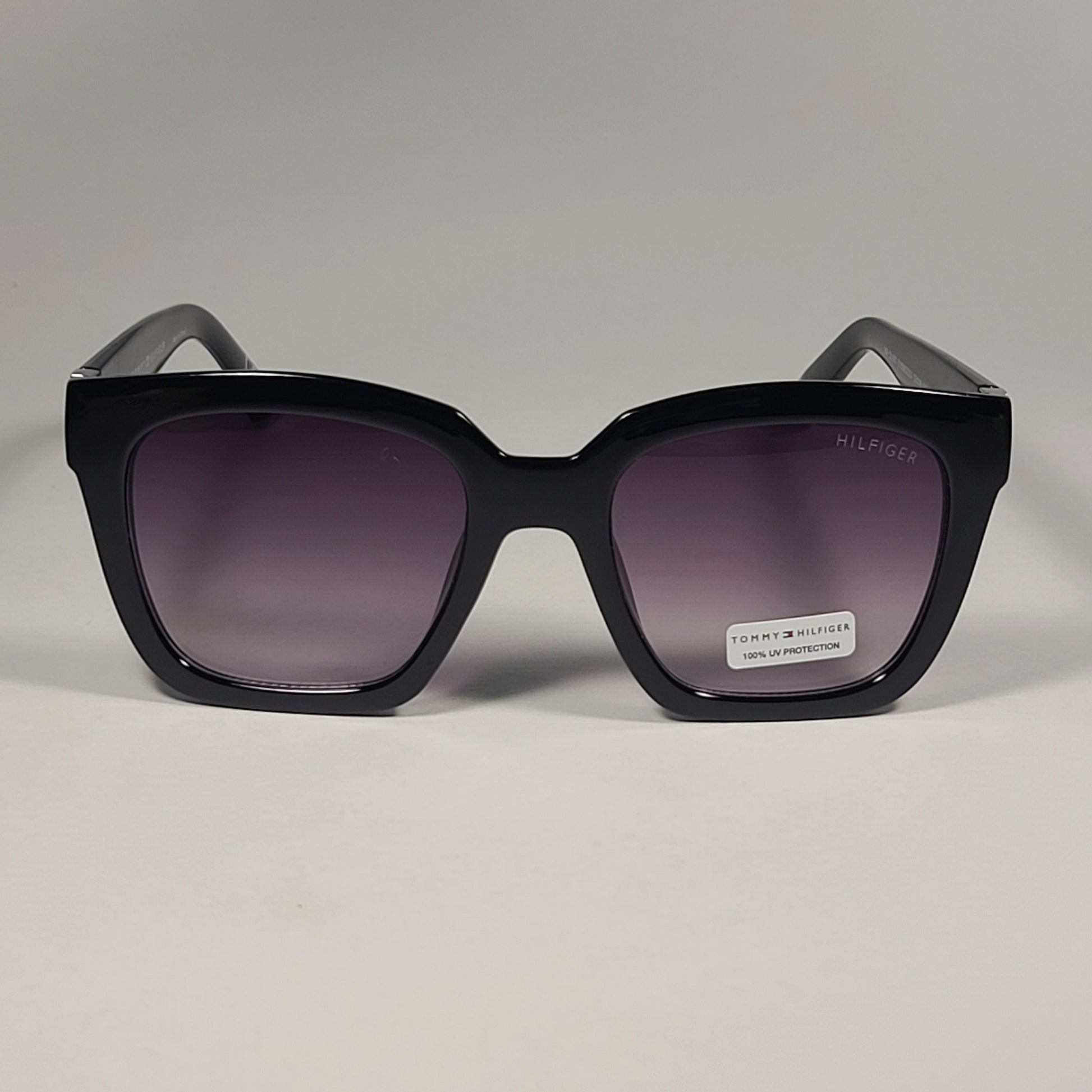 Tommy Hilfiger Miley WP OL567 Sunglasses Shiny Black Frame Smoke Gradient Lens - Sunglasses