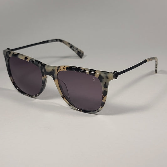 John Varvatos Men’s Square Sunglasses JV V544 Light Tortoise Frame Gray Lens - Sunglasses