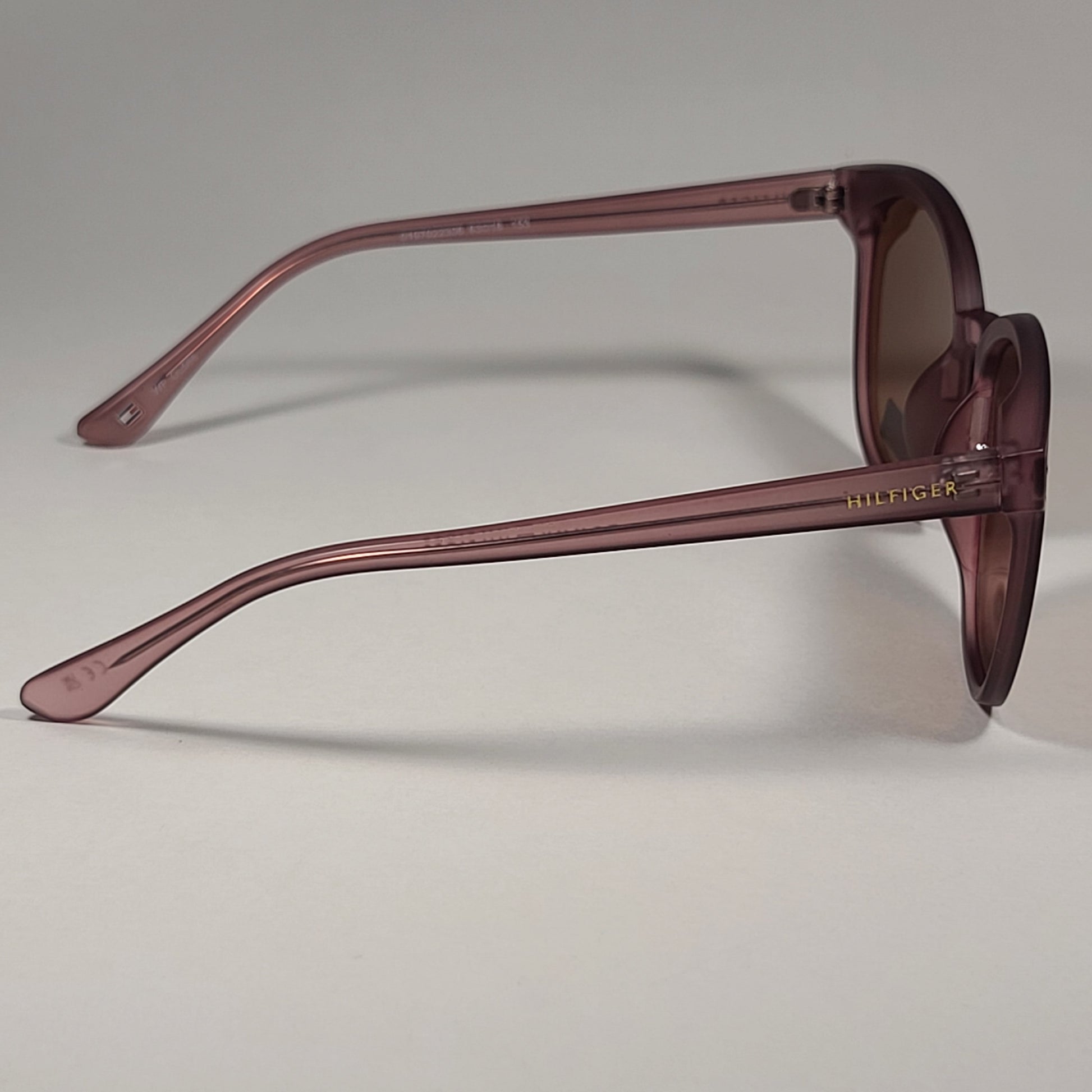 Tommy Hilfiger ’Ariana’ WP OL566 Round Cat Eye Sunglasses Pink Frame Brown Lens - Sunglasses