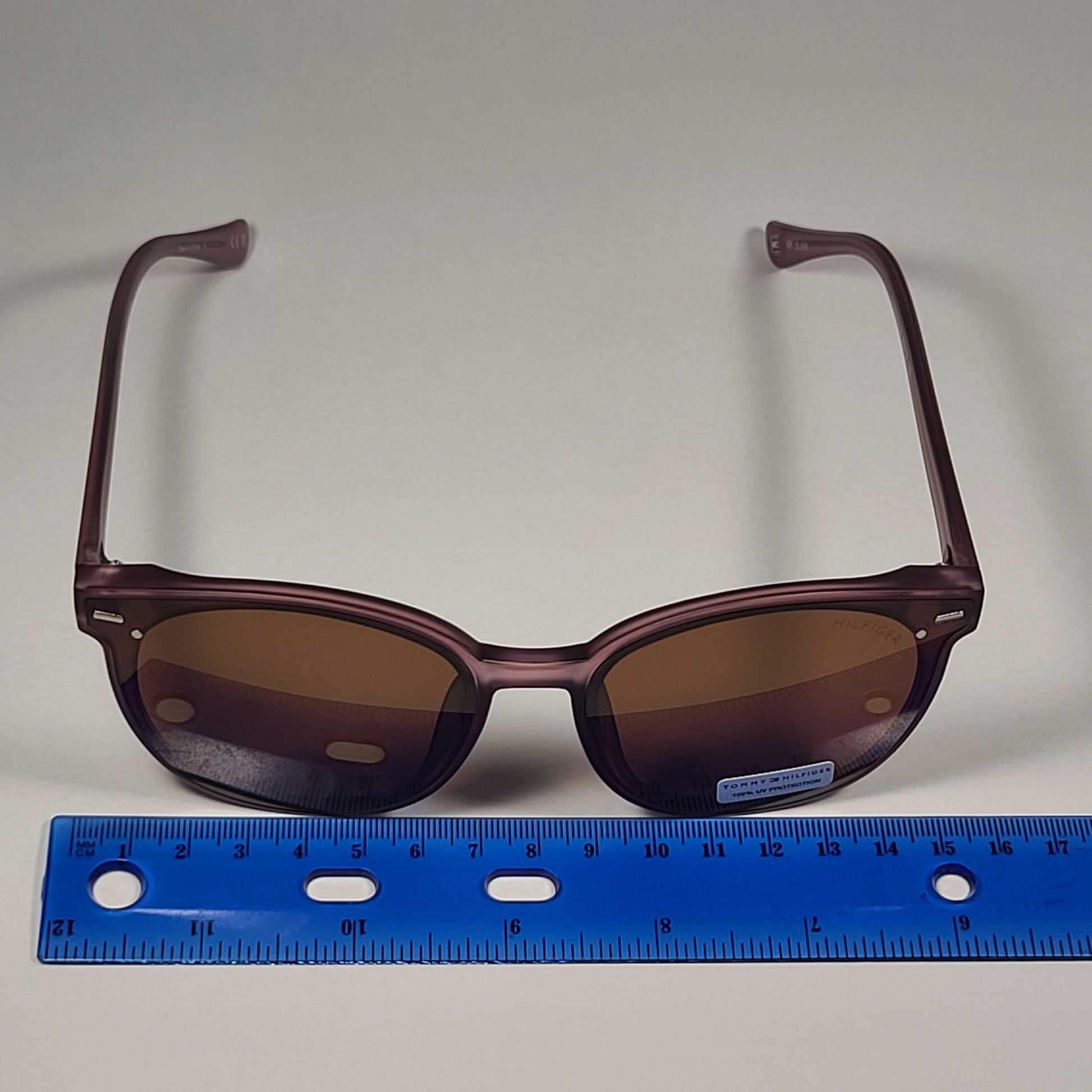 Tommy Hilfiger ’Ariana’ WP OL566 Round Cat Eye Sunglasses Pink Frame Brown Lens - Sunglasses