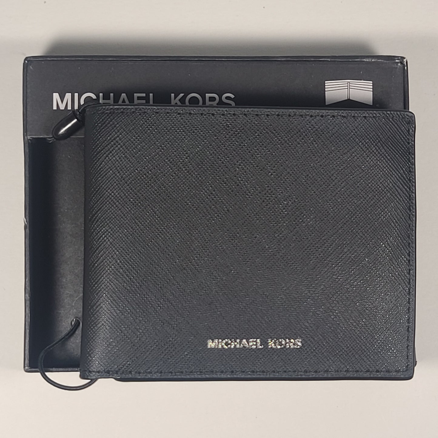 Michael Kors Men’s Bifold Black Canvas Slim Billfold Wallet 86F2SANF5V Andy - Wallets
