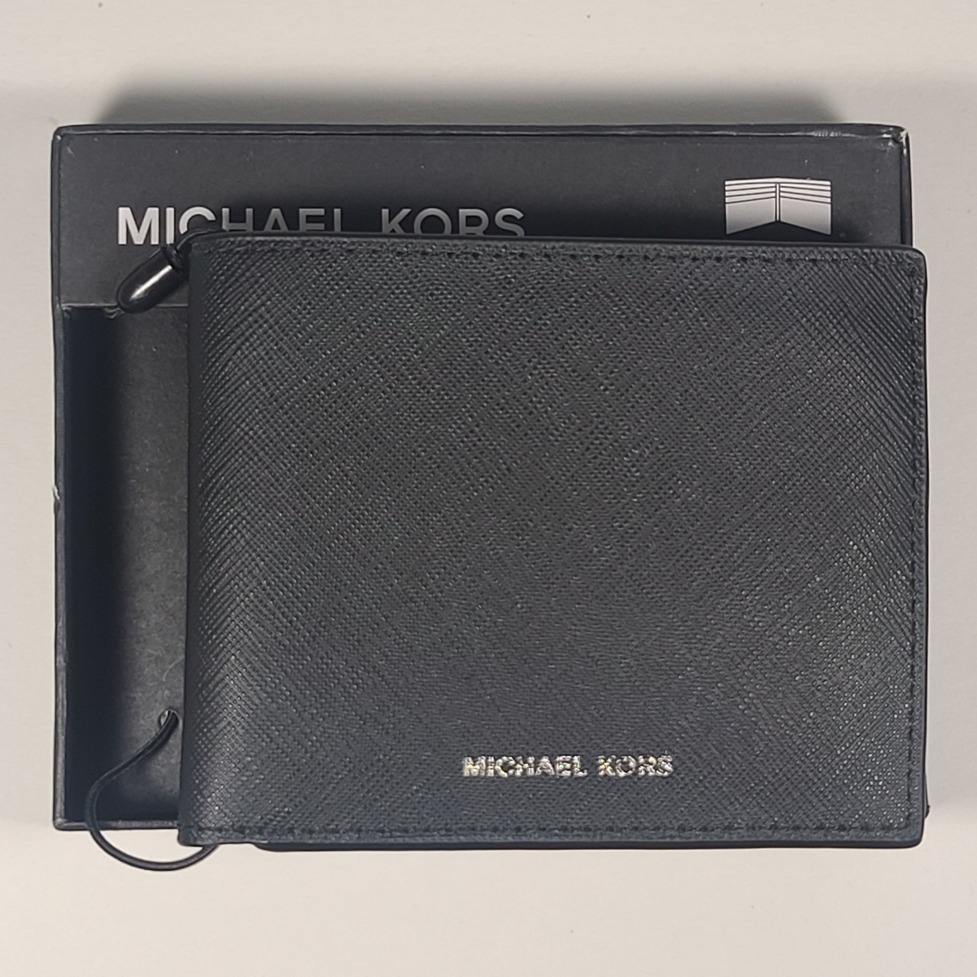 Michael Kors Men’s Bifold Black Canvas Slim Billfold Wallet 86F2SANF5V Andy - Wallets
