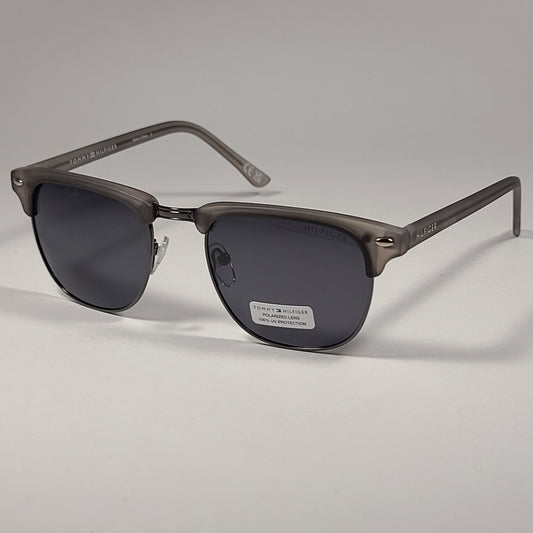 Tommy Hilfiger Buckley Polarized MM OU468P Square Club Sunglasses Matte Gray - Sunglasses
