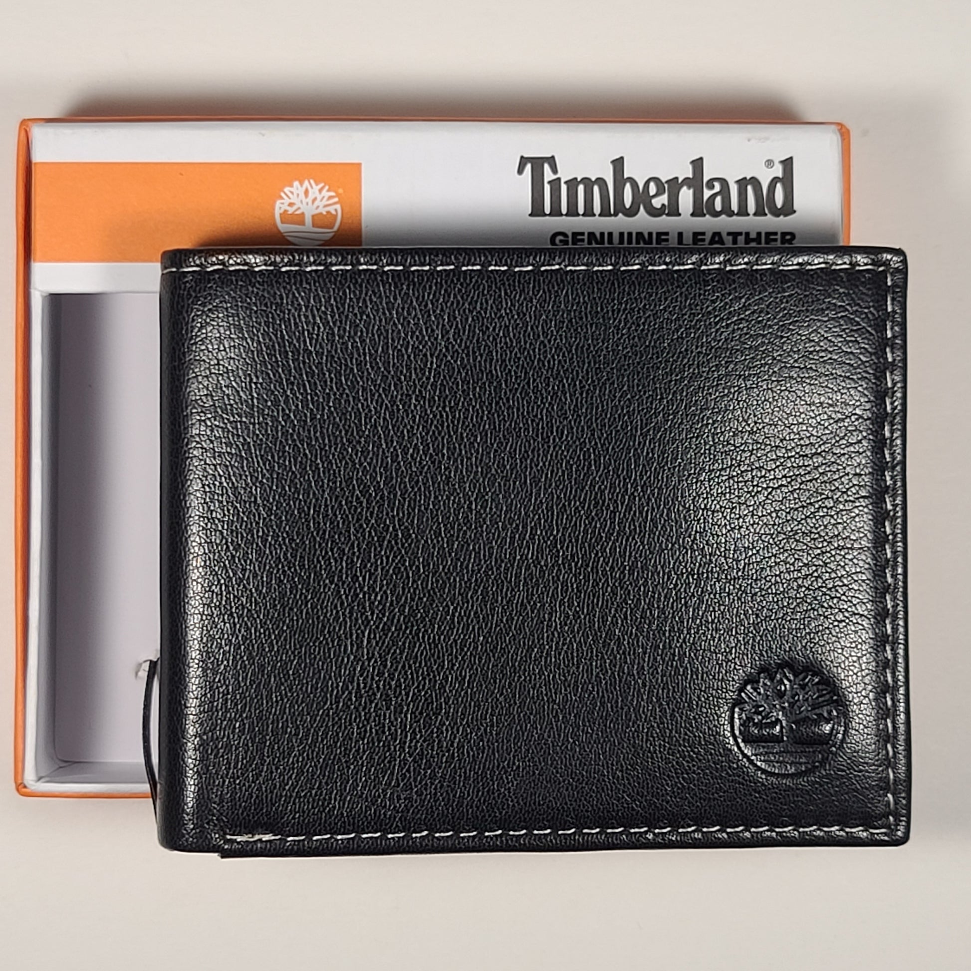 Timberland Men’s Bifold Black Blix Genuine Leather Passcase Wallet D10218/08 - Wallets