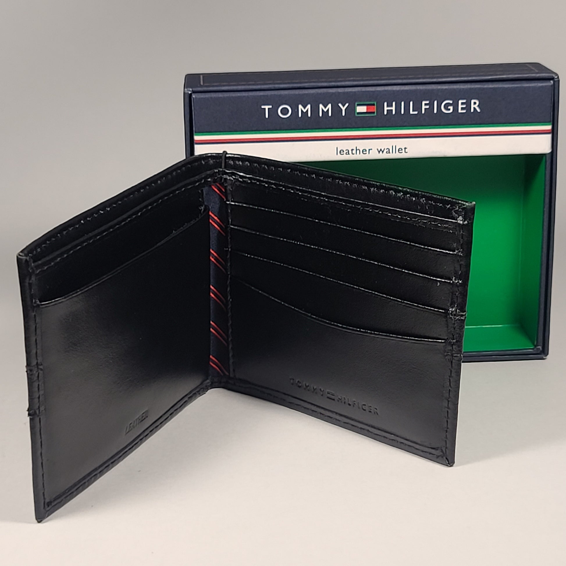 Tommy Hilfiger Mens Bifold Black Leather Ranger Wallet 31TL22X062 - Wallets