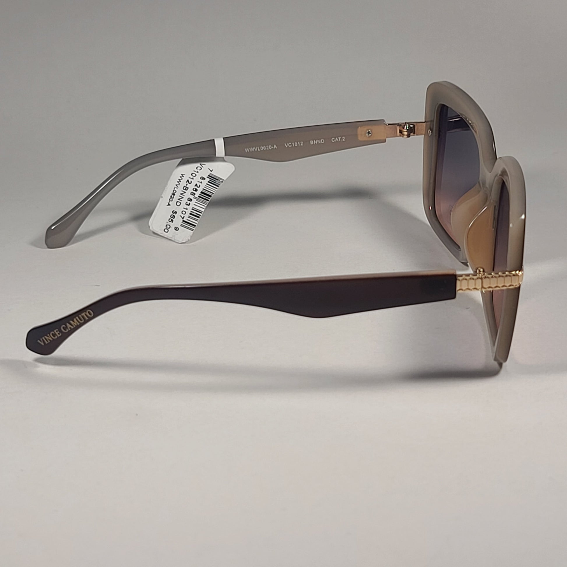Vince Camuto VC1012 BNND Butterfly Sunglasses Brown Nude Frame Gradient Lens - Sunglasses