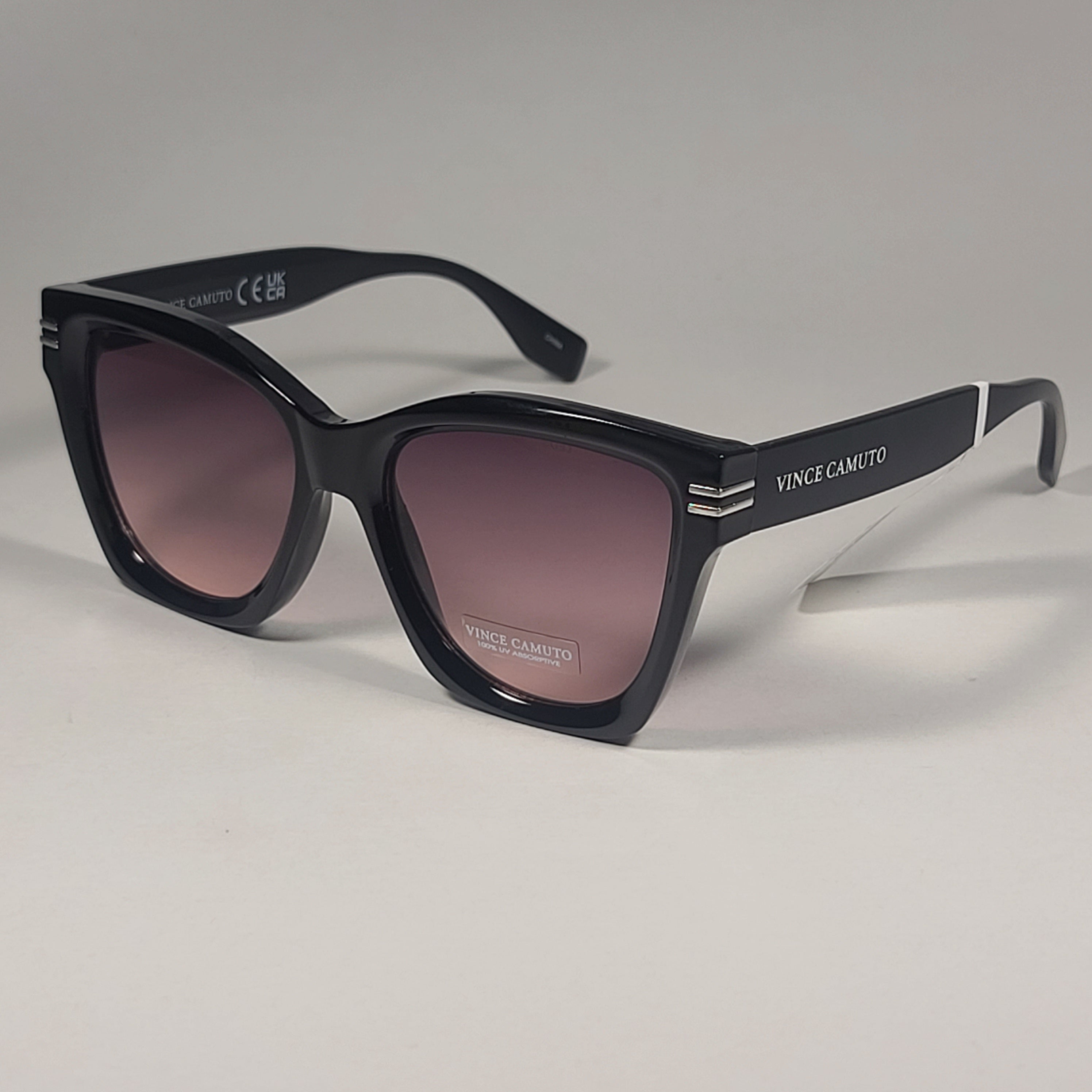 Vince Camuto Women's VC1102 OX Designer Sunglasses Black Frame Gradien ...