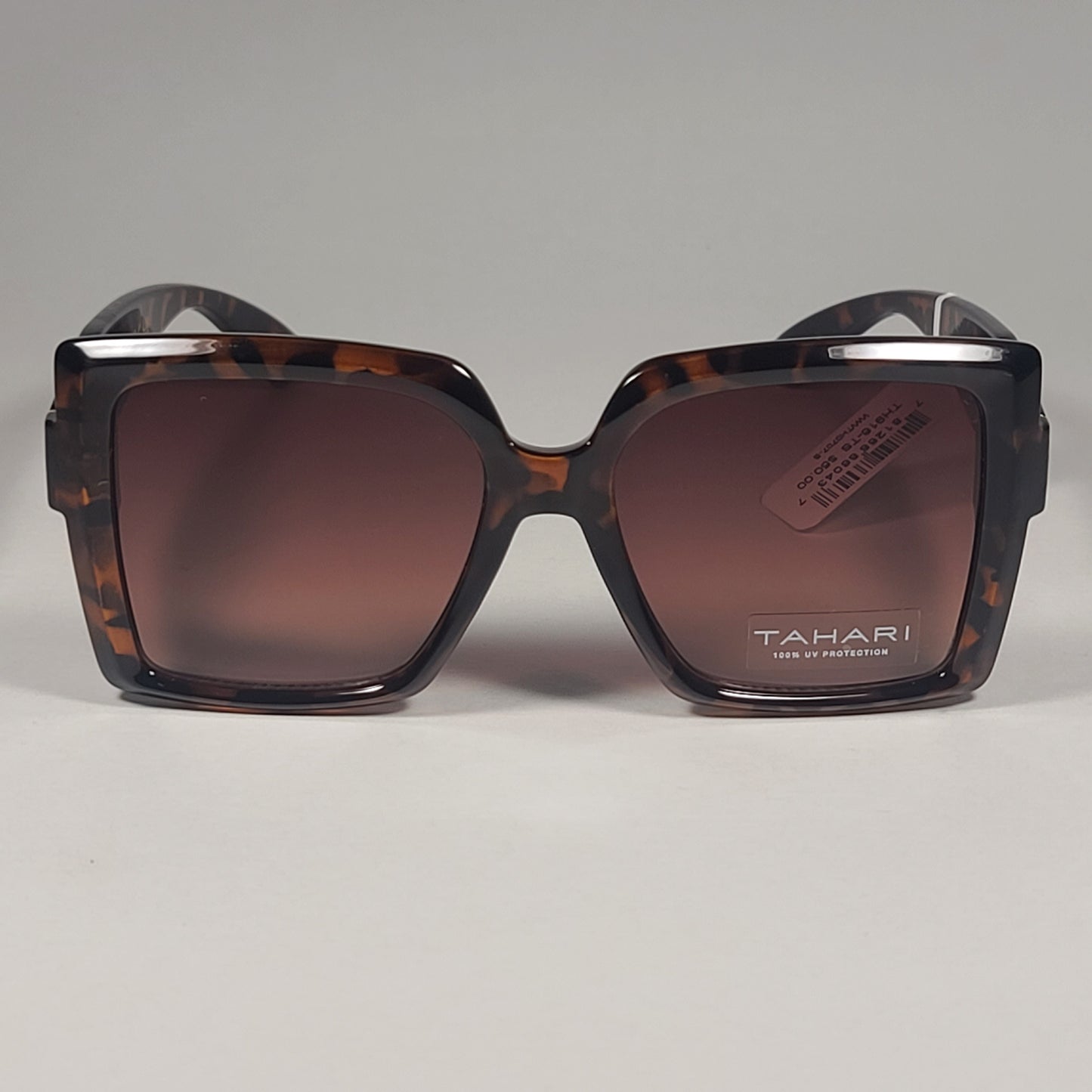 Tahari TH916 TS Oversize Butterfly Sunglasses Brown Tortoise Frame Gradient - Sunglasses