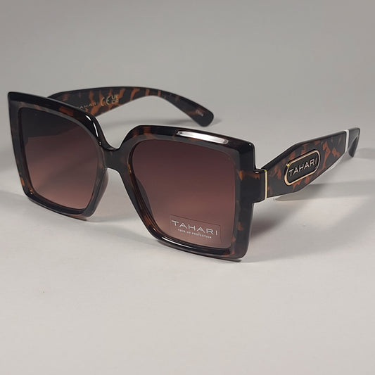Tahari TH916 TS Oversize Butterfly Sunglasses Brown Tortoise Frame Gradient - Sunglasses