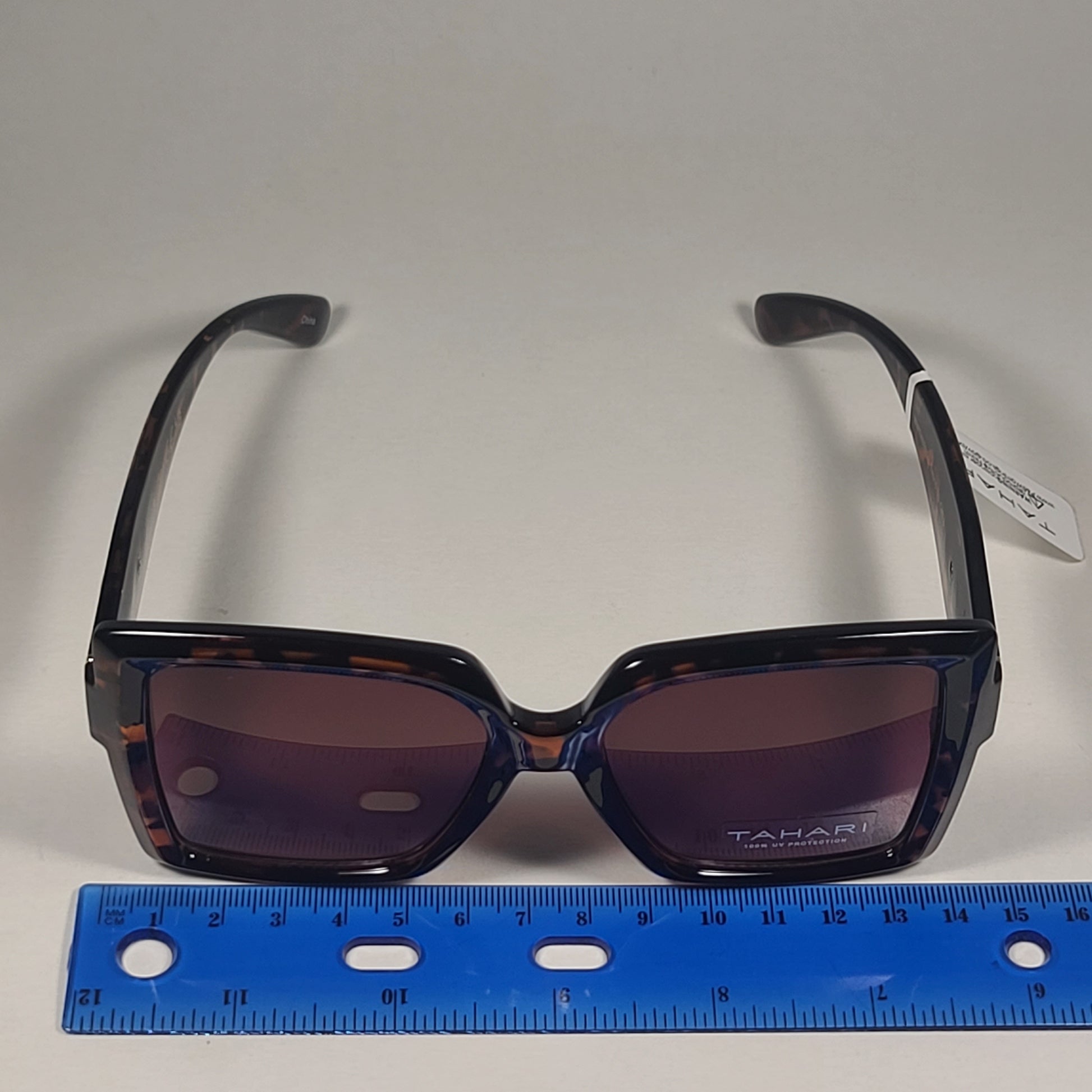 Tahari TH916 TS Oversize Butterfly Sunglasses Brown Tortoise Frame Gradient - Sunglasses
