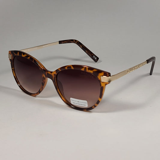Tommy Hilfiger Kourtney WP OL462 Sunglasses Brown Tortoise Gold Brown Gradient - Sunglasses