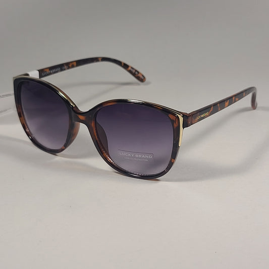 Lucky Brand SLBD101 Cat Eye Sunglasses Havana Tortoise Frame Smoke Gradient Lens