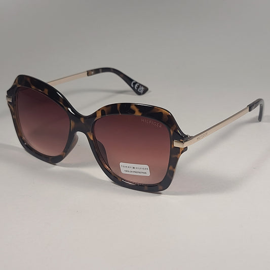 Tommy Hilfiger WP OL599 Oversized Sunglasses Brown Tortoise Gold Gradient