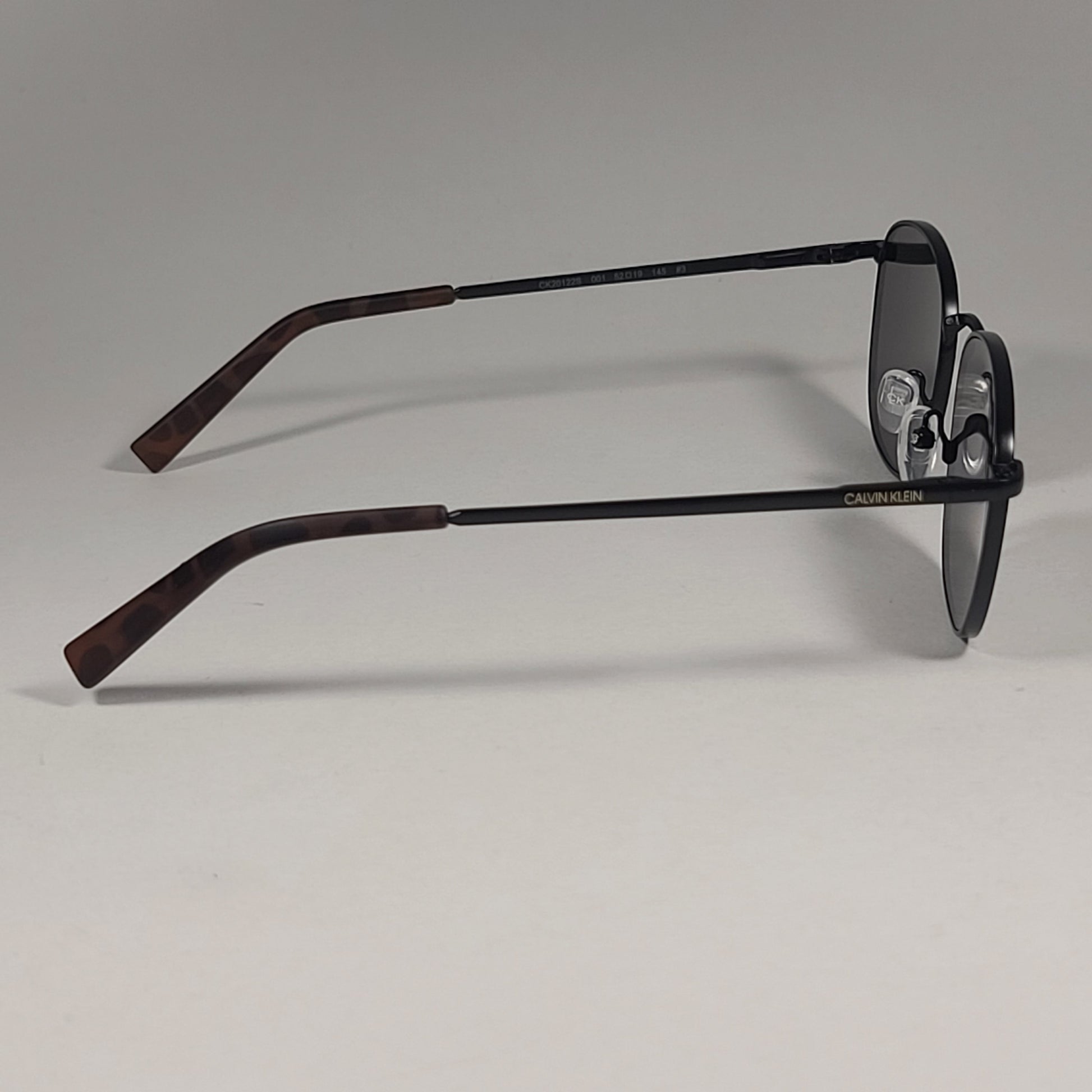 Calvin Klein CK20122S 001 Designer Sunglasses Matte Black With Green Tinted Lens