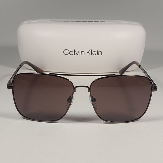 Calvin Klein Navigator Sunglasses CK19136S 200 Brown Frame Lens 57 mm