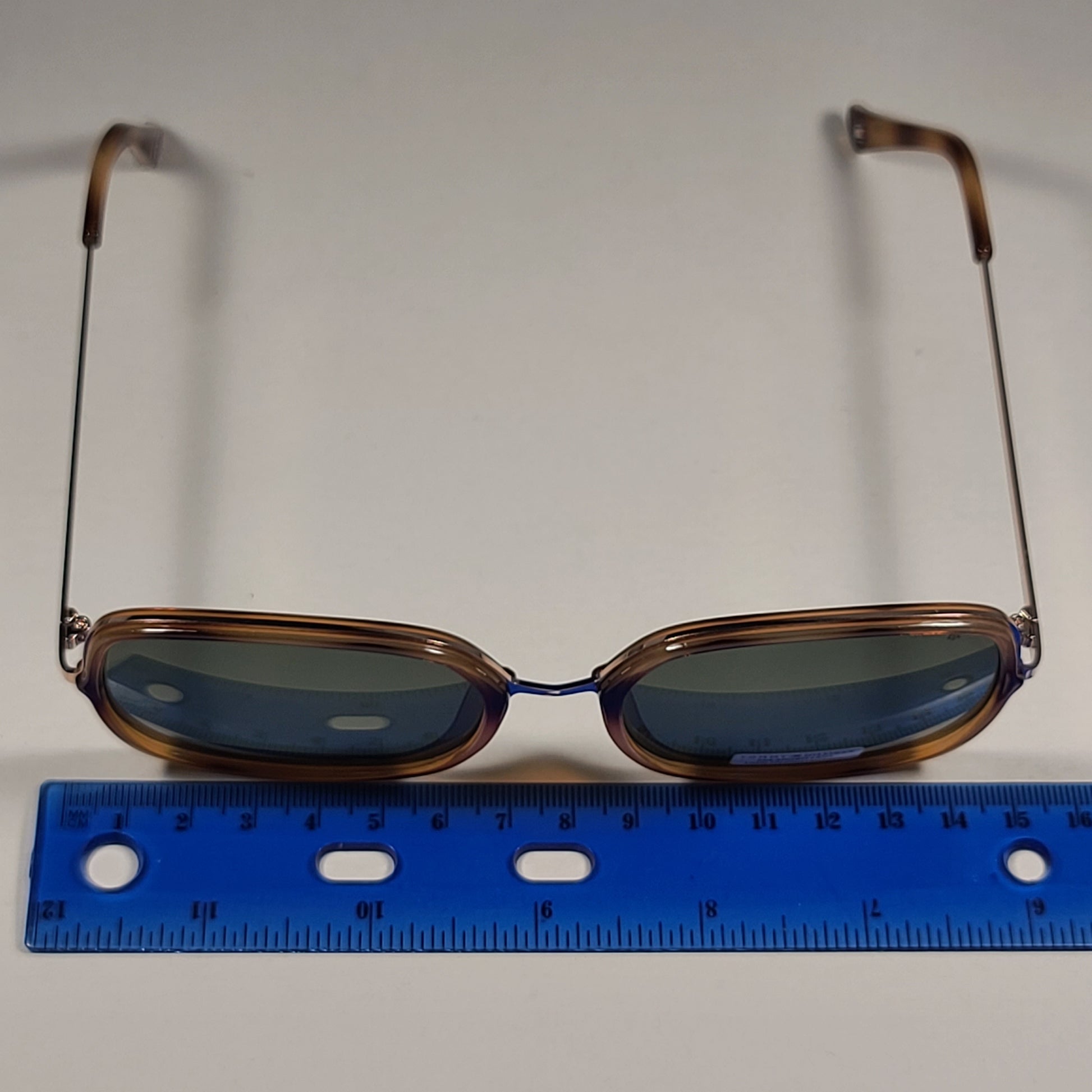 Tommy Hilfiger WP OL558P Polarized Pilot Sunglasses Gold Havana Frame Green Lens
