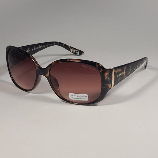 Tommy Hilfiger WP OL591 Oval Sunglasses Brown Tortoise Frame Brown Gradient Lens - Sunglasses