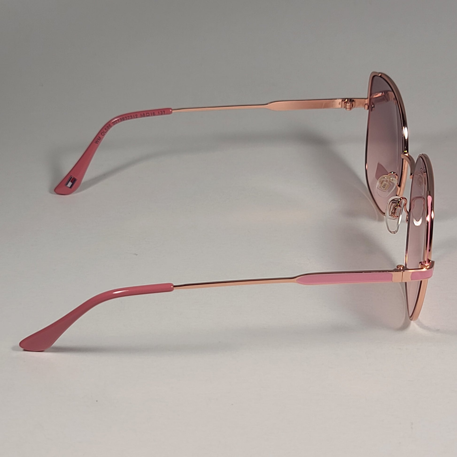 Tommy Hilfiger WM OL596 Butterfly Sunglasses Rose Gold and Pink Brown Gradient 58mm - Sunglasses