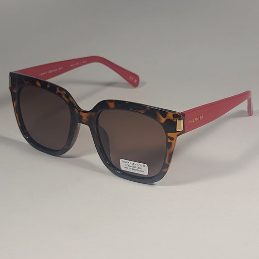 Tommy Hilfiger  WP OL593P Polarized Cat Eye Sunglasses Two Tone Tortoise & Red