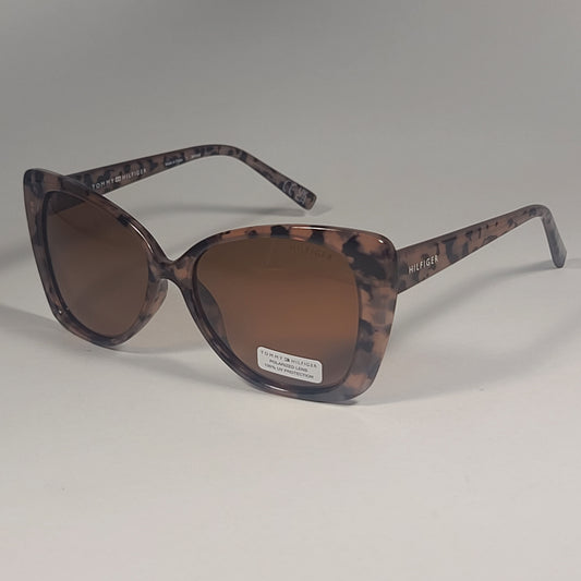 Tommy Hilfiger WP OL609P Polarized Butterfly Sunglasses Tortoise Brown Lens 56mm - Sunglasses