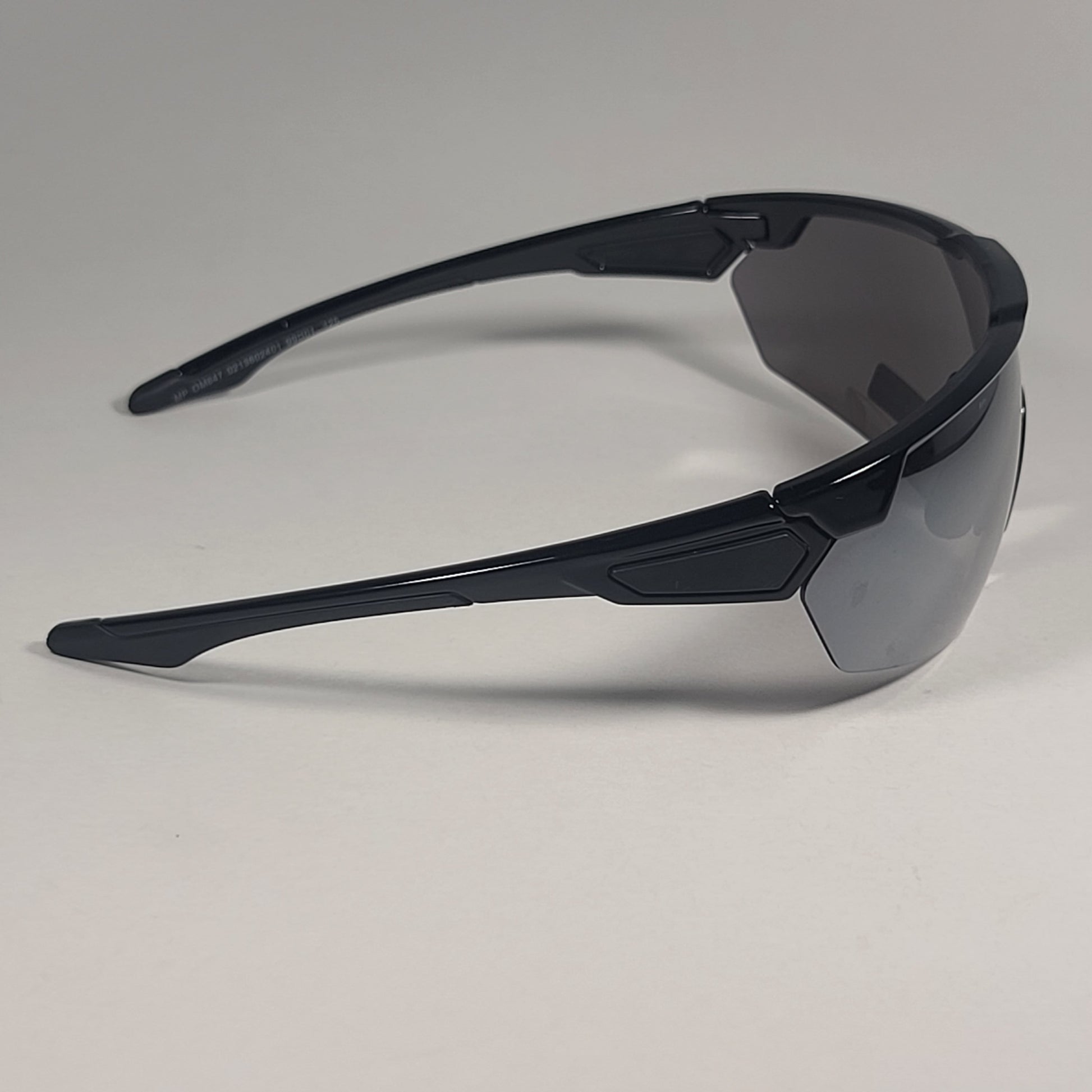 Tommy Hilfiger MP OM647 Shield Sport Sunglasses Shiny Black Silver Mirror 99mm - Sunglasses
