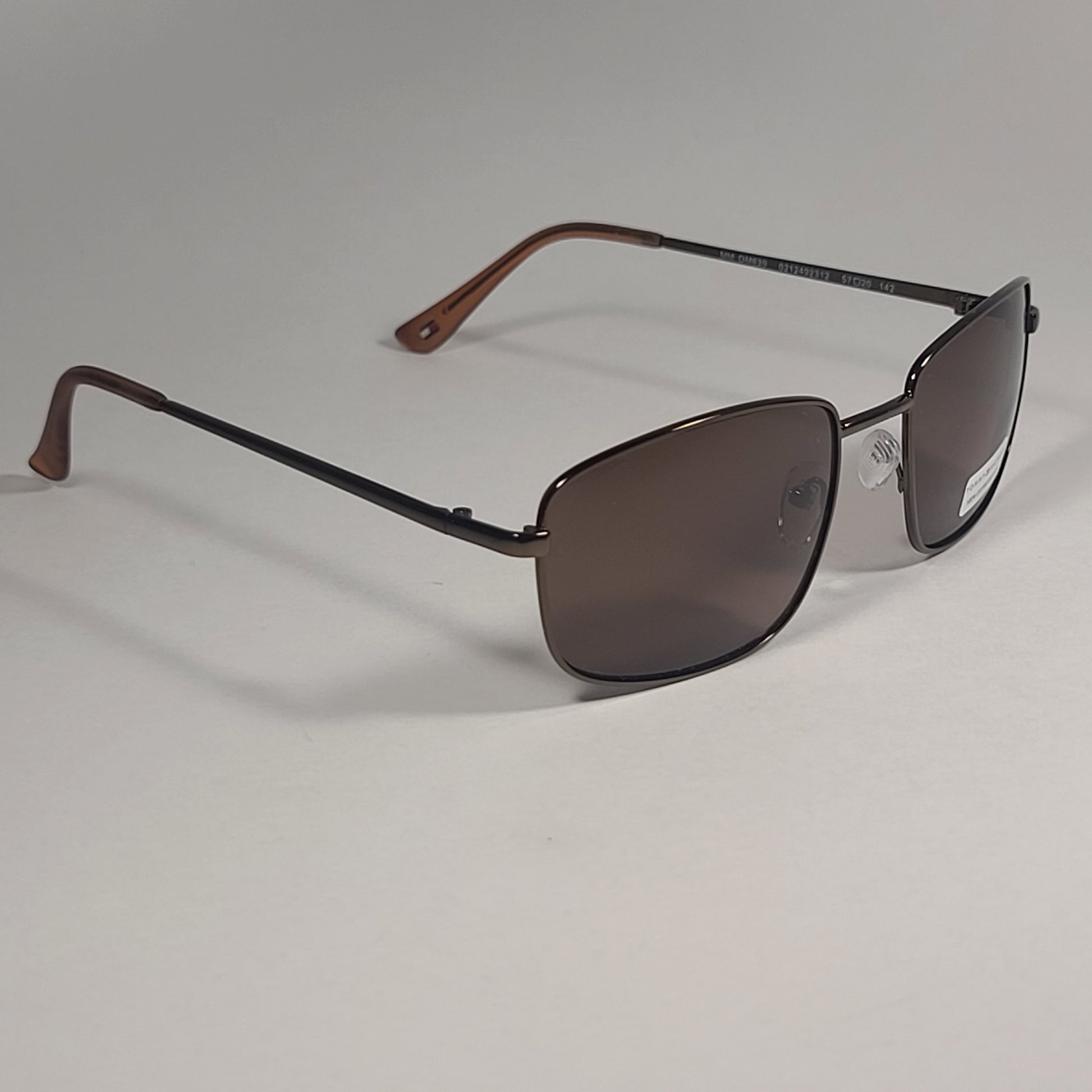 Tommy Hilfiger MM OM630 Rectangle Sunglasses Bronze Frame Brown Lens 57mm - Sunglasses