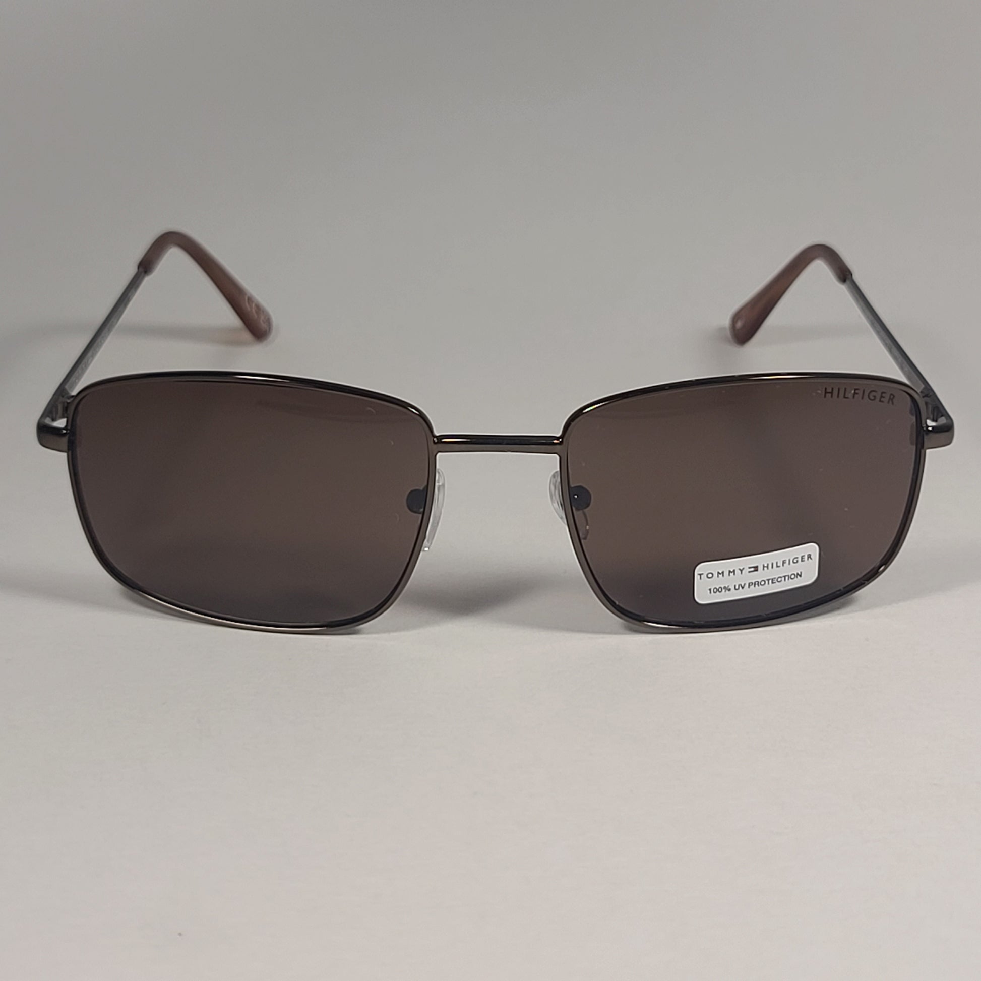 Tommy Hilfiger MM OM630 Rectangle Sunglasses Bronze Frame Brown Lens 57mm - Sunglasses