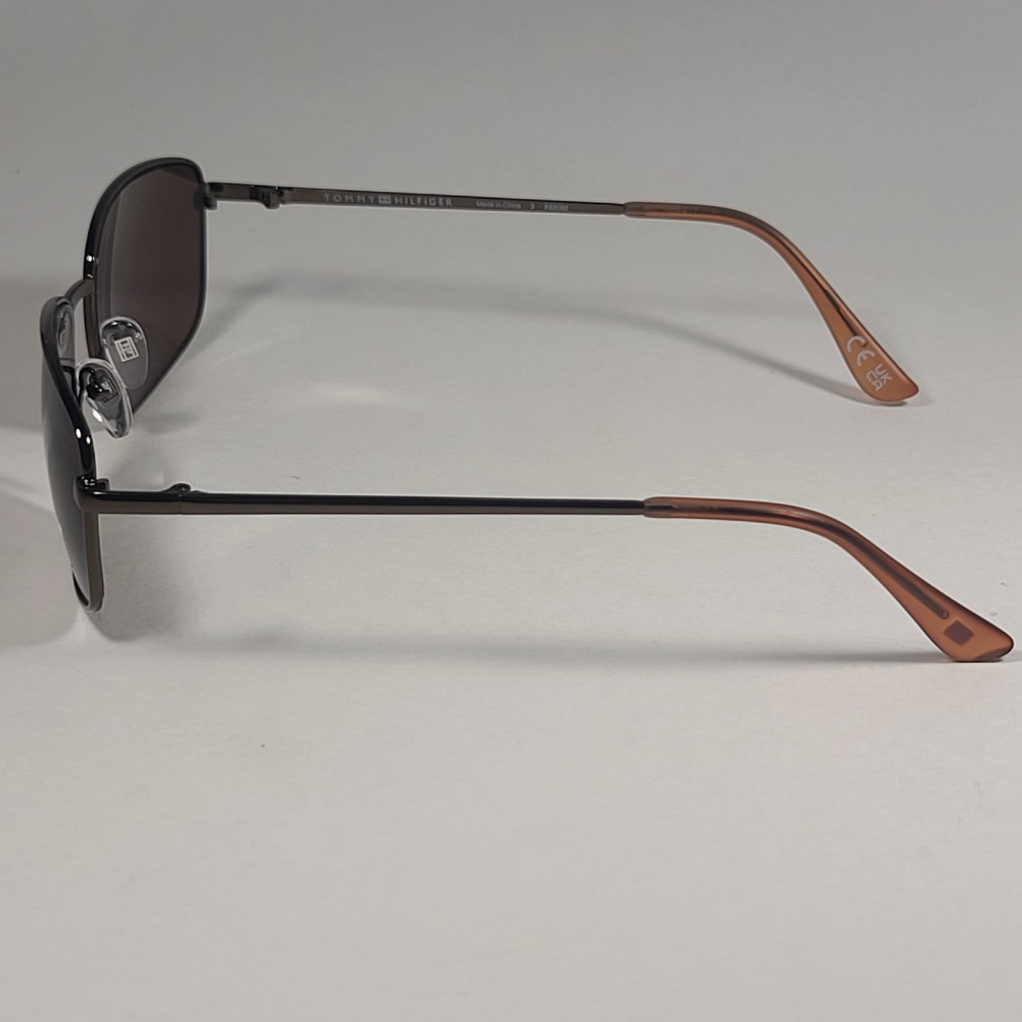 Tommy Hilfiger MM OM630 Rectangle Sunglasses Bronze Frame Brown Lens 57mm - Sunglasses