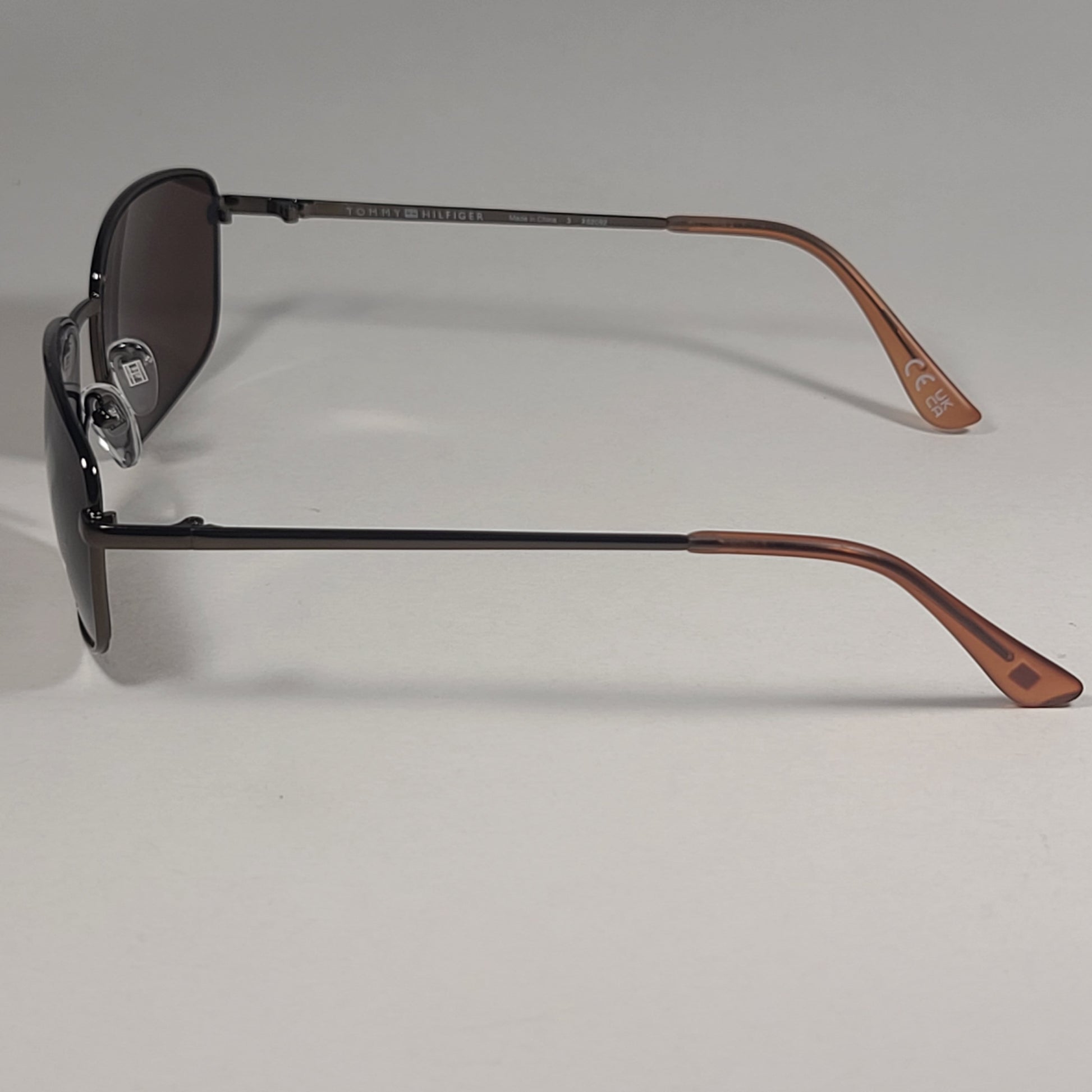 Tommy Hilfiger MM OM630 Rectangle Sunglasses Bronze Frame Brown Lens 57mm - Sunglasses
