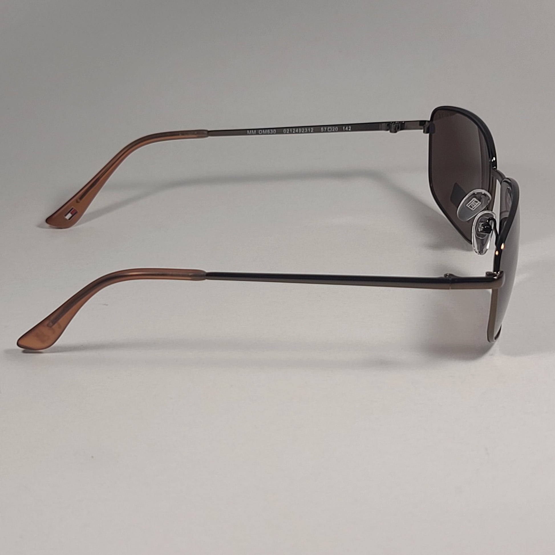 Tommy Hilfiger MM OM630 Rectangle Sunglasses Bronze Frame Brown Lens 57mm - Sunglasses