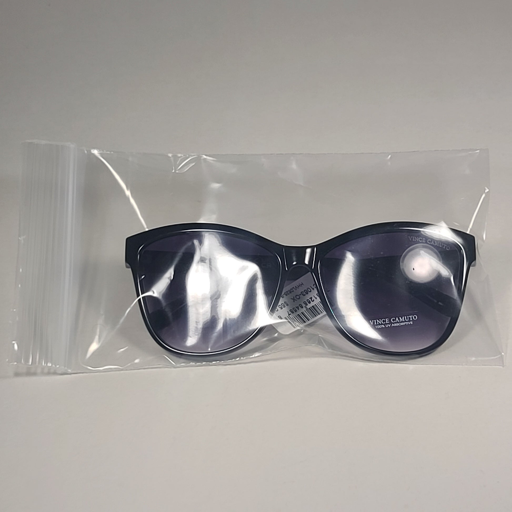 Vince Camuto VC1063 OX Cat Eye Sunglasses Shiny Black Frame Smoke Gradient Lens - Sunglasses