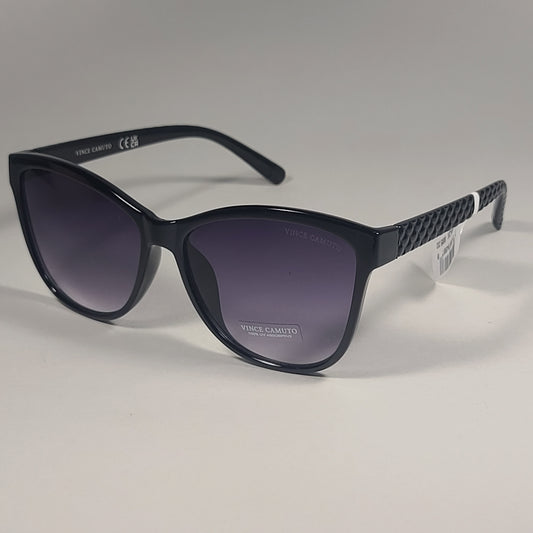 Vince Camuto VC1063 OX Cat Eye Sunglasses Shiny Black Frame Smoke Gradient Lens - Sunglasses