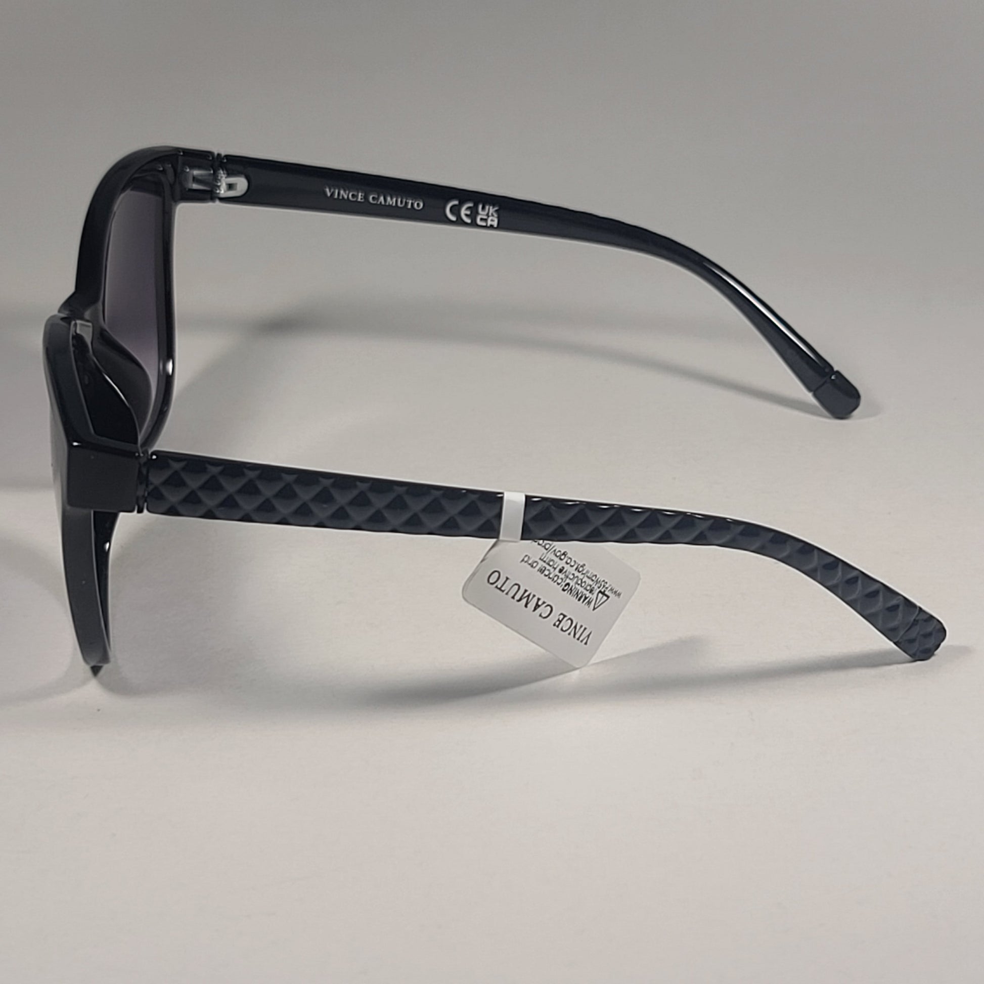 Vince Camuto VC1063 OX Cat Eye Sunglasses Shiny Black Frame Smoke Gradient Lens - Sunglasses