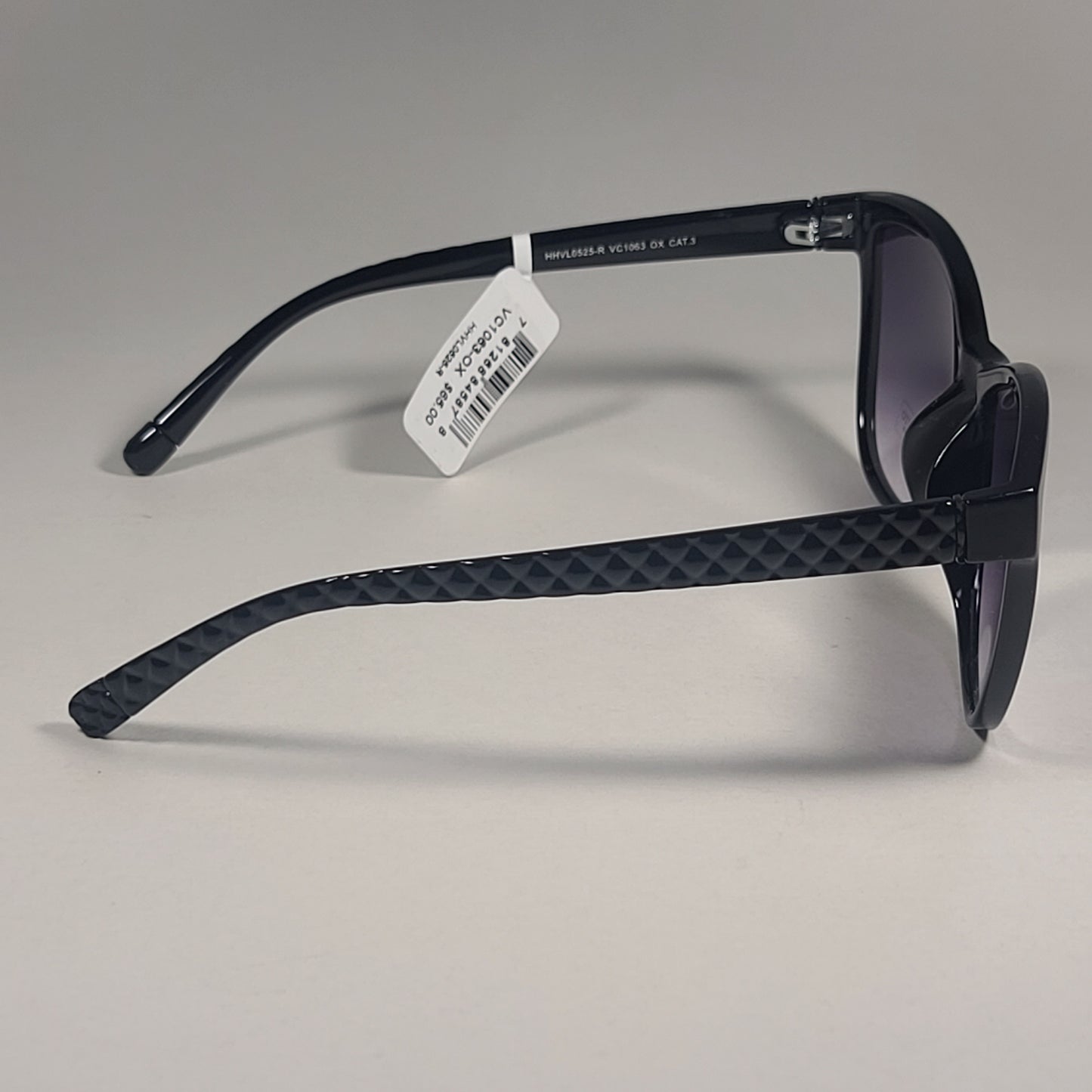 Vince Camuto VC1063 OX Cat Eye Sunglasses Shiny Black Frame Smoke Gradient Lens - Sunglasses