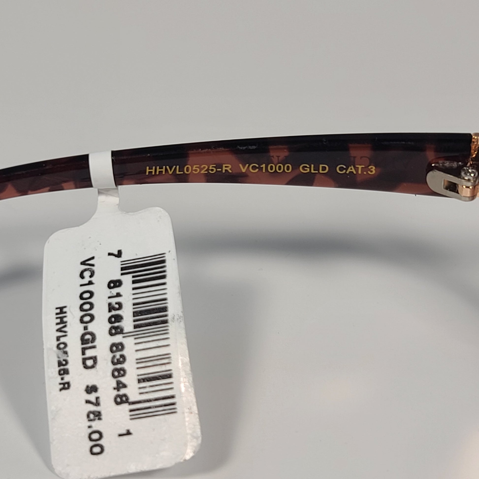 Vince Camuto VC1000 GLD Rimless Shield Sunglasses Gold Brown Frame Brown Gradient Lens - Sunglasses
