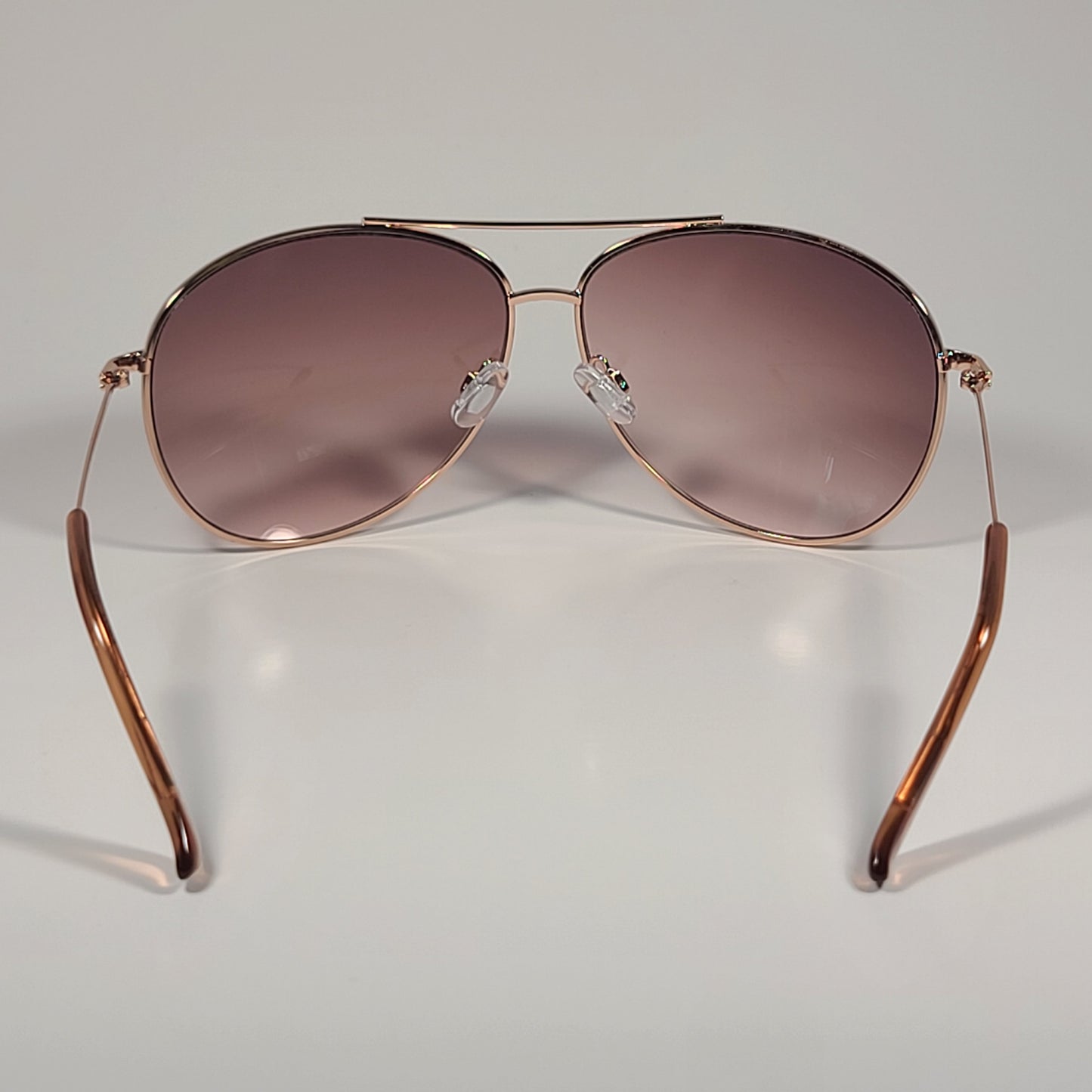 Fossil Aviator Sunglasses Rose Gold Frame Large Lens Brown Pink Gradient FW11 - Sunglasses