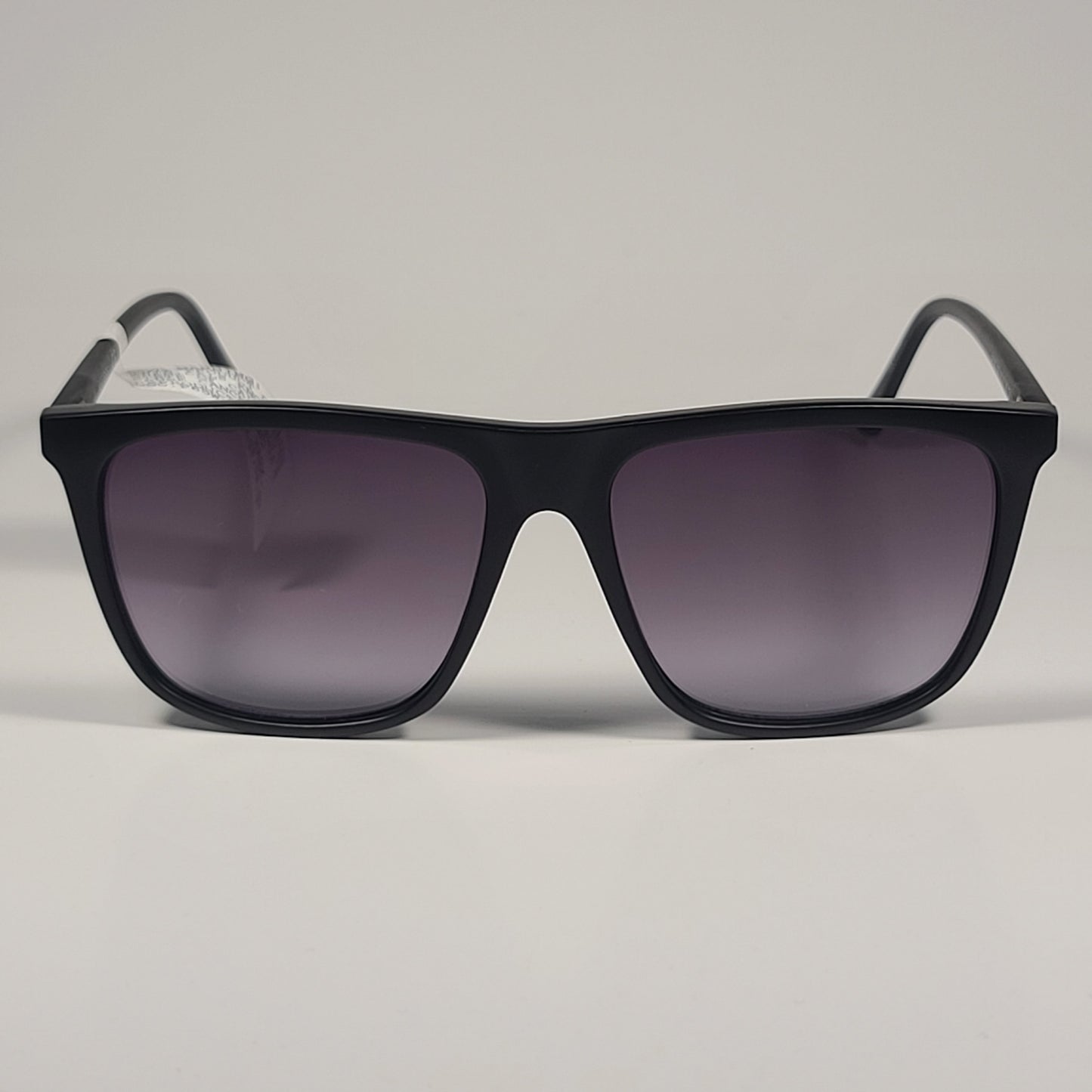 Guess GF0222 02B Rectangular Sunglasses Matte Black Frame Smoke Gradient Lens - Sunglasses