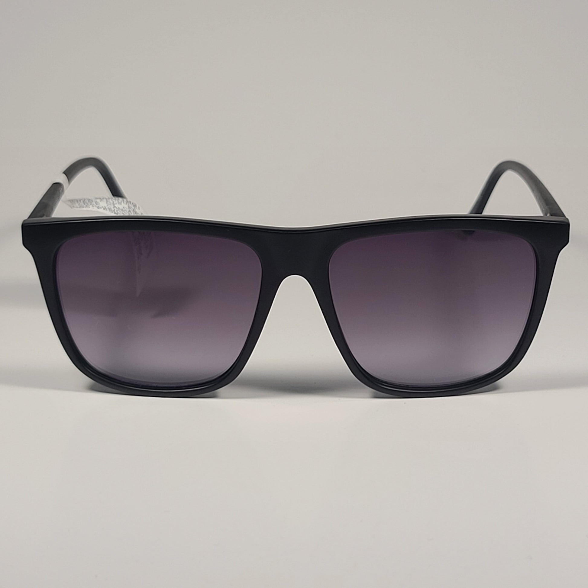 Guess GF0222 02B Rectangular Sunglasses Matte Black Frame Smoke Gradient Lens - Sunglasses