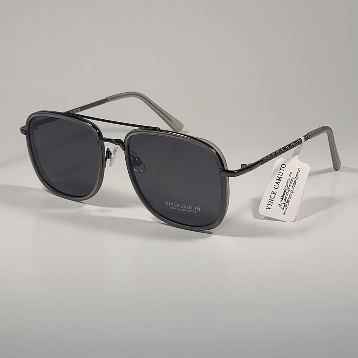 Vince Camuto VM601 GYGUN Navigator Sunglasses Gunmetal Gray 