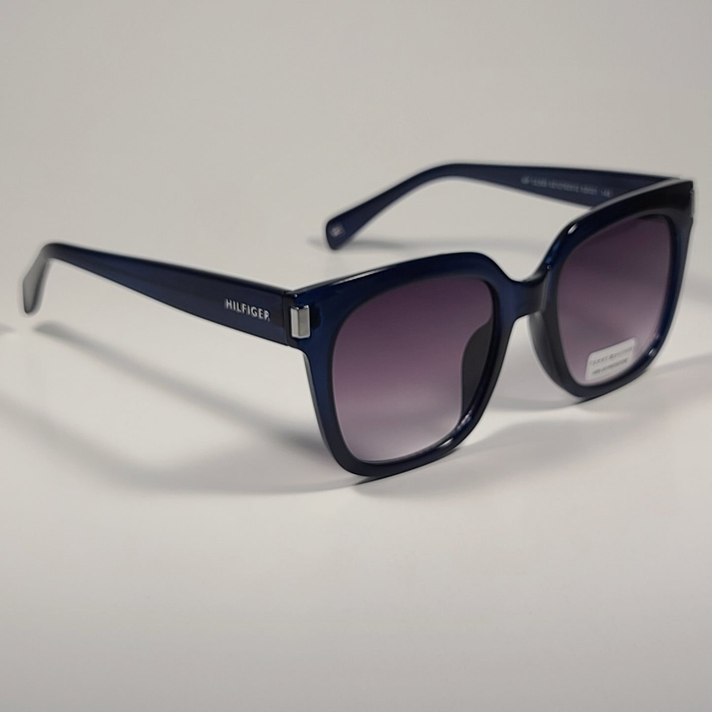 Tommy Hilfiger WP OL593 Cat Eye Sunglasses Blue Frame Smoke Gradient Lens 52mm - Sunglasses